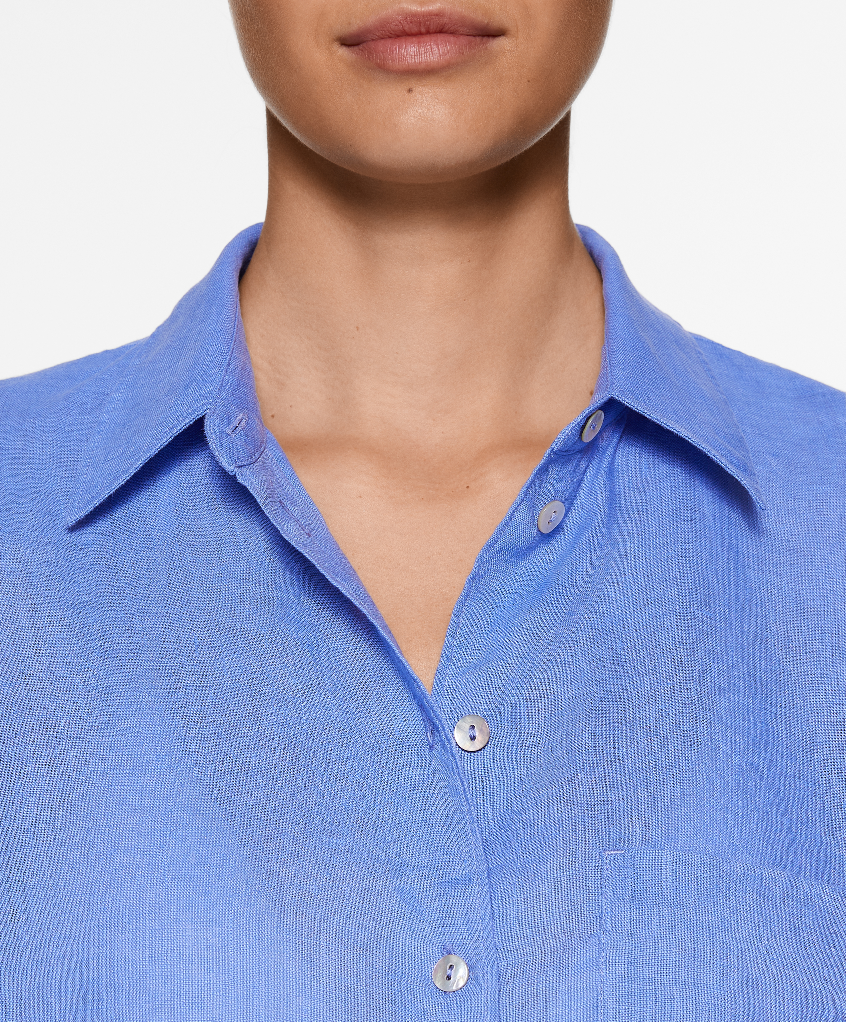 100% linen long-sleeved shirt