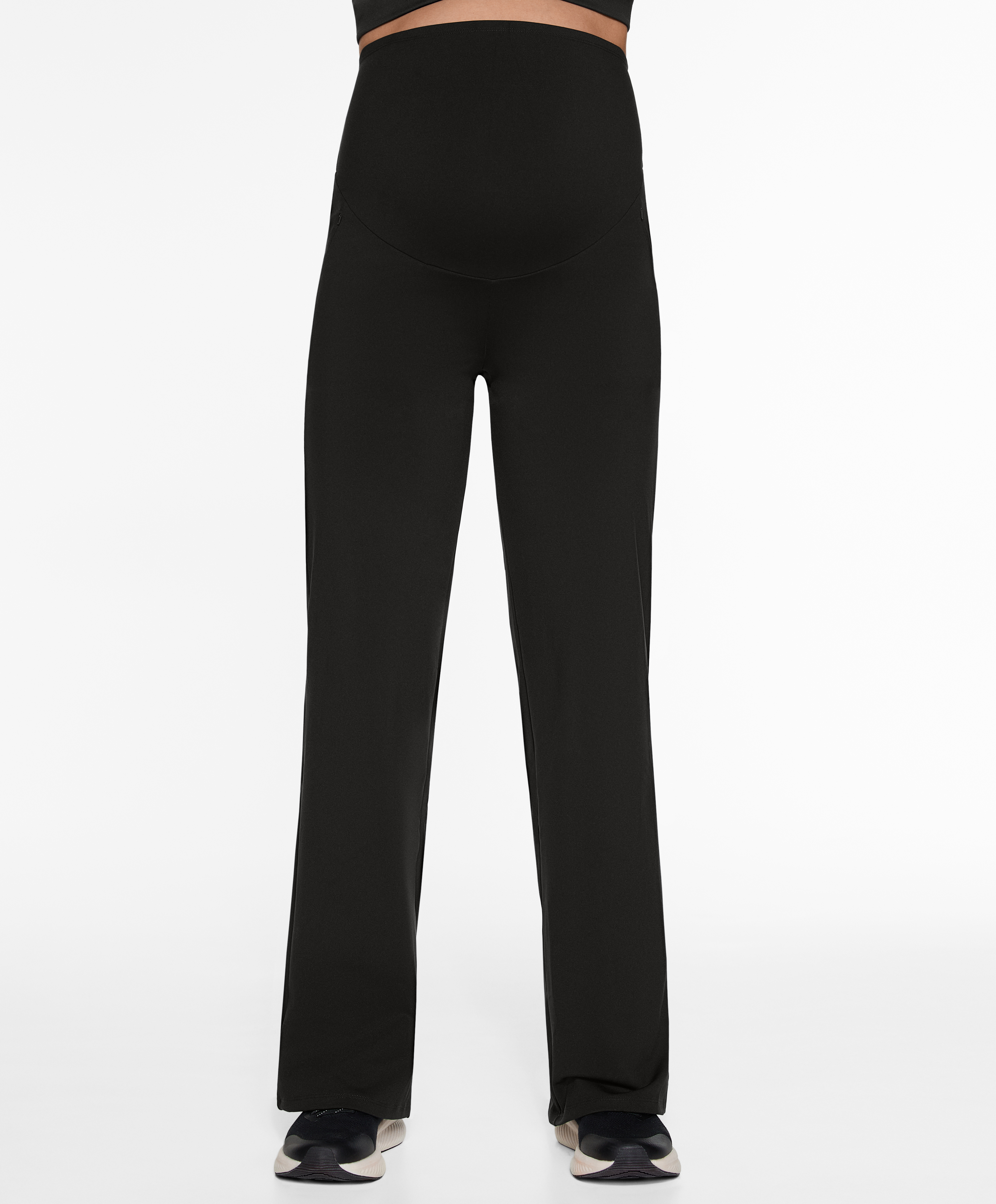 Warm straight-leg maternity trousers