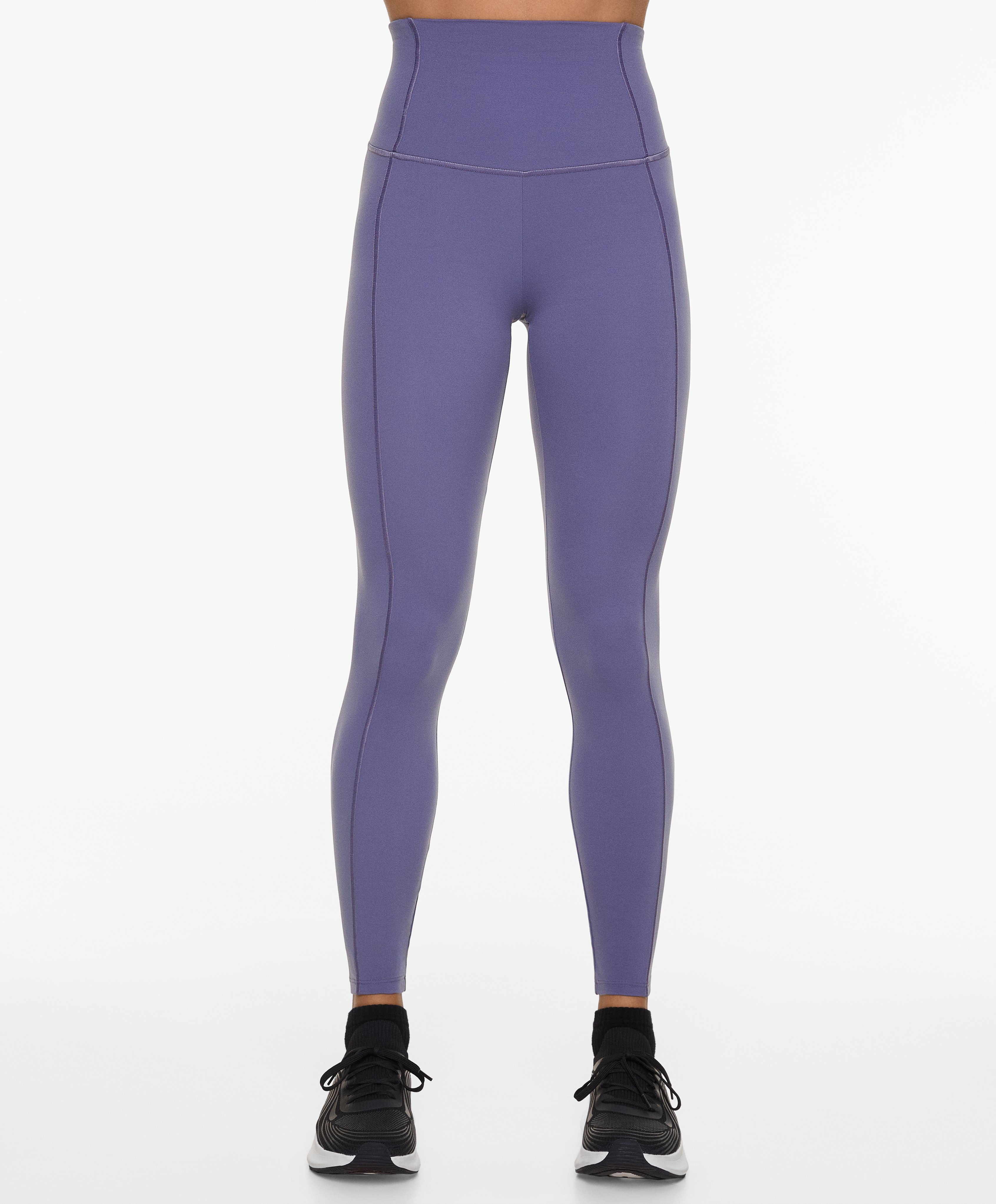 Comfortlux super-high-rise 65cm ankle-length leggings with overlocking detail