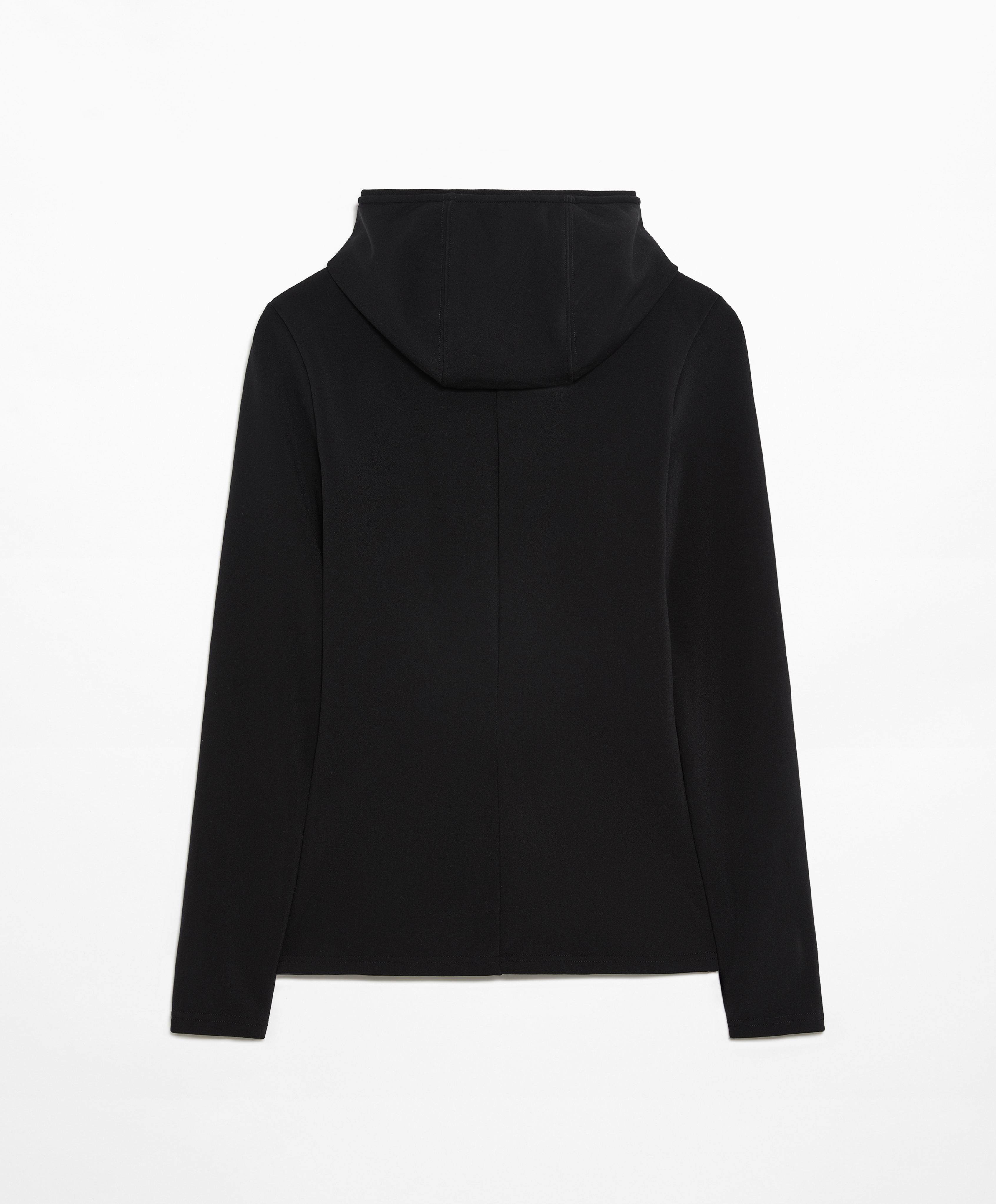 Super-extra-warm seamless hooded technical jacket