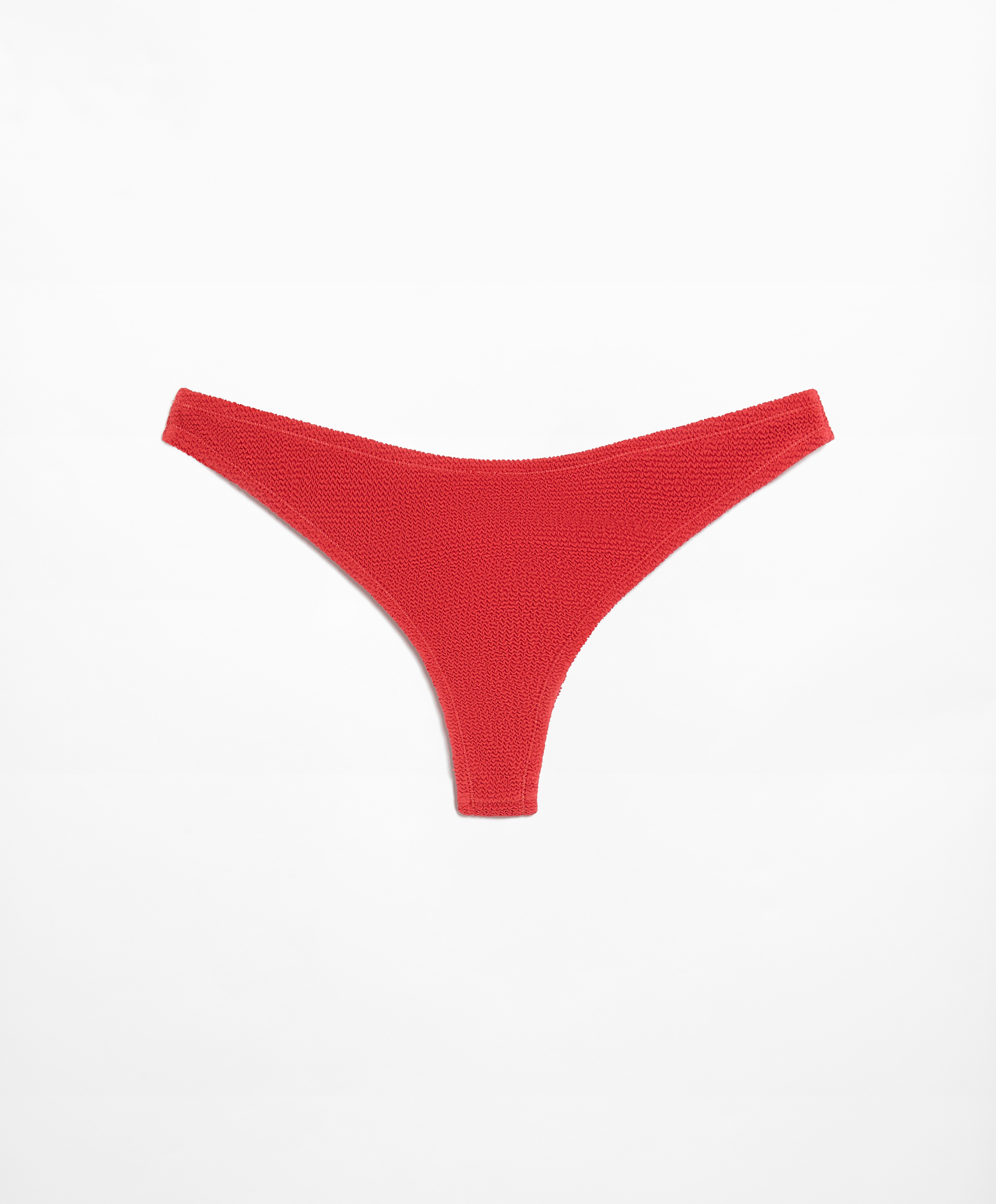 U-cut crinkle Brazilian bikini briefs