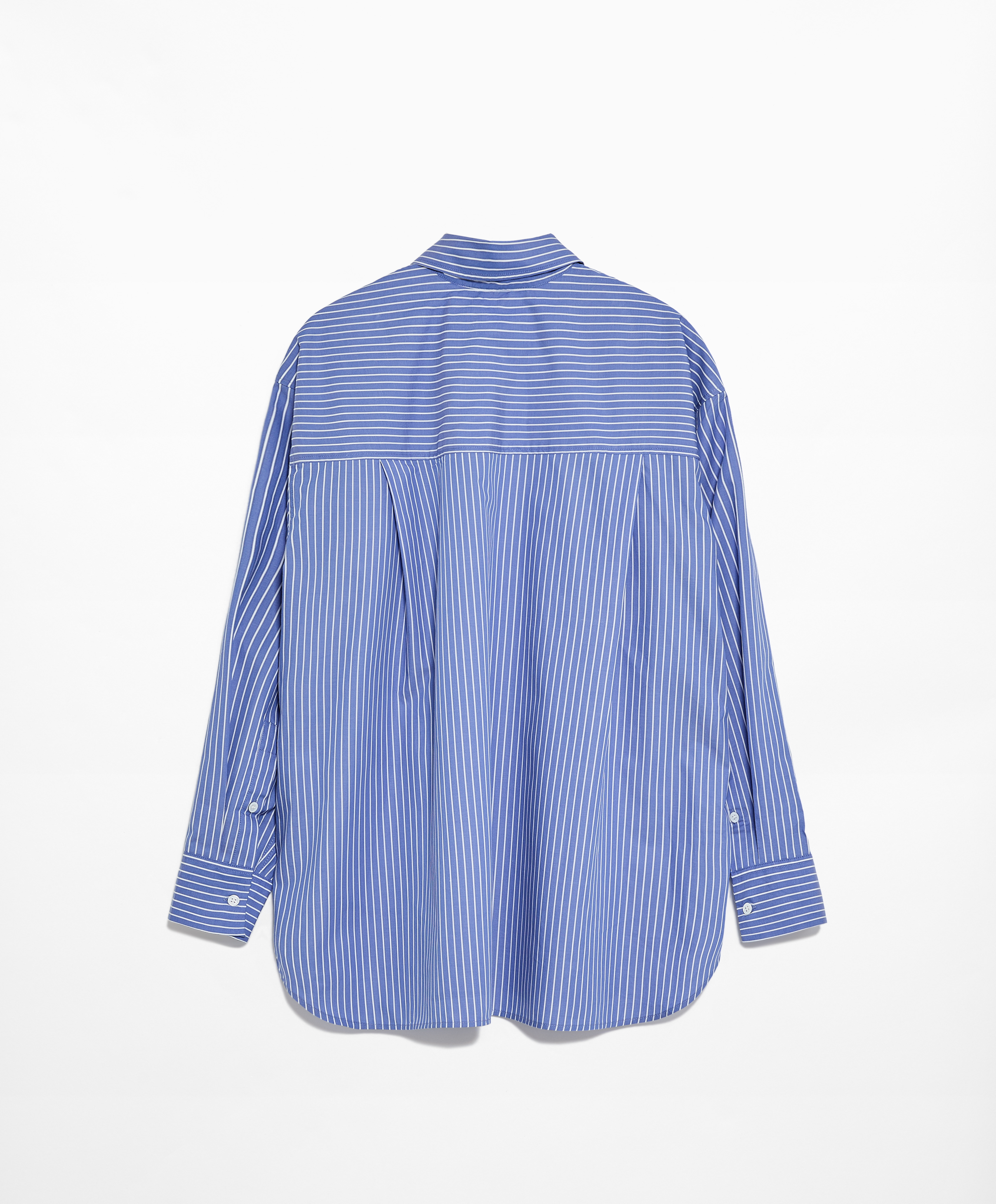 Striped 100% cotton long-sleeved shirt