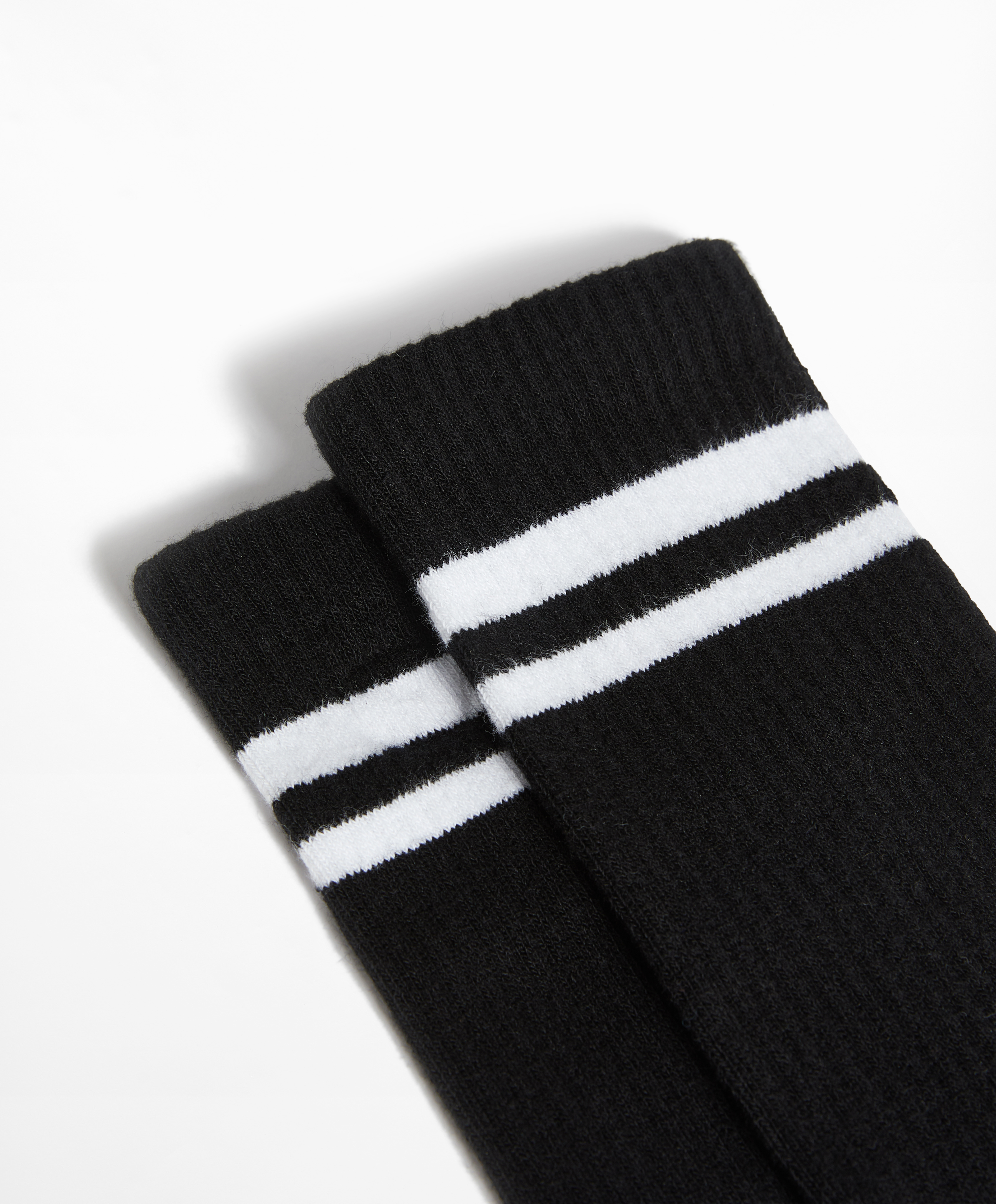 Striped cotton blend classic sport socks