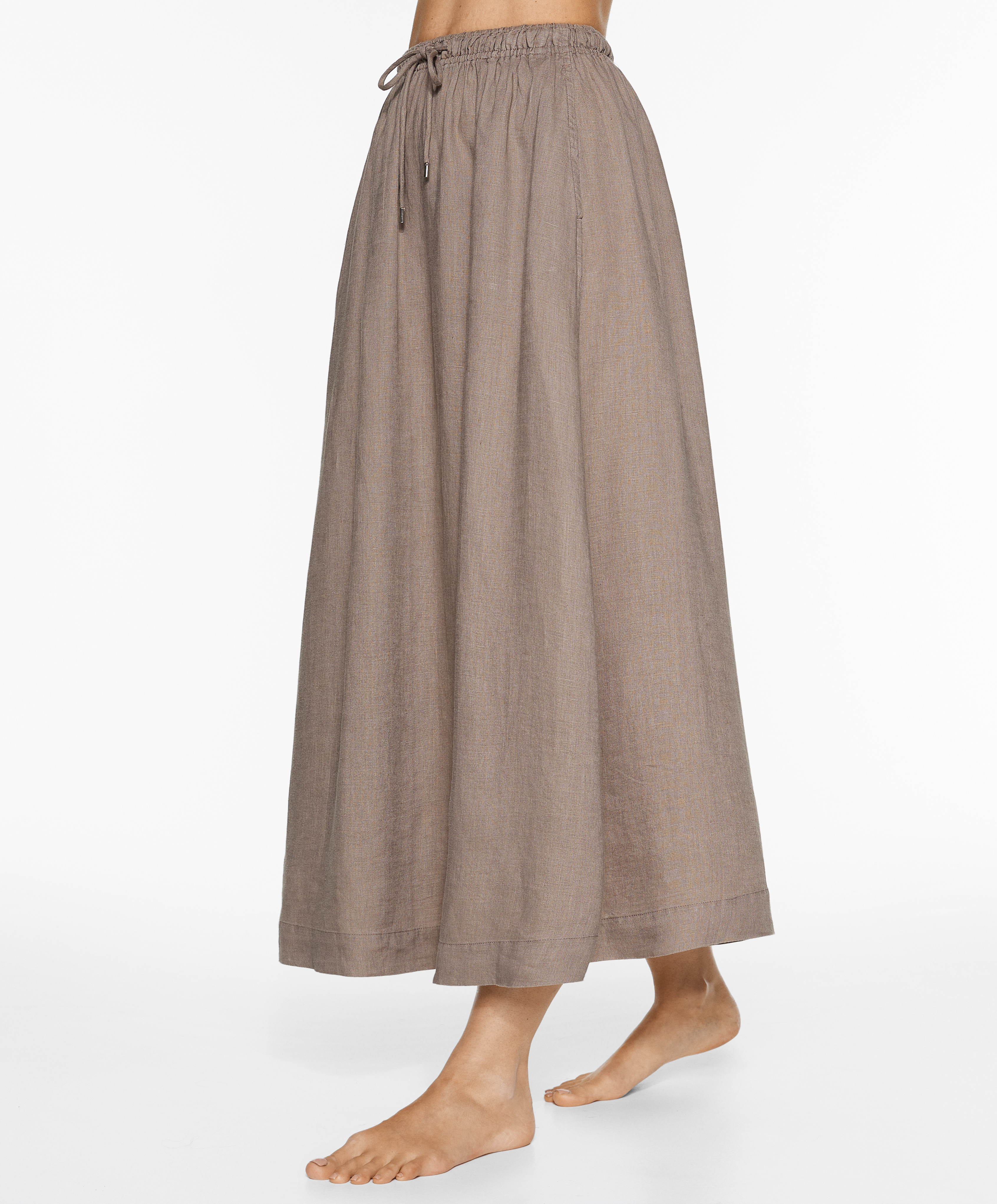 Long 100% linen skirt