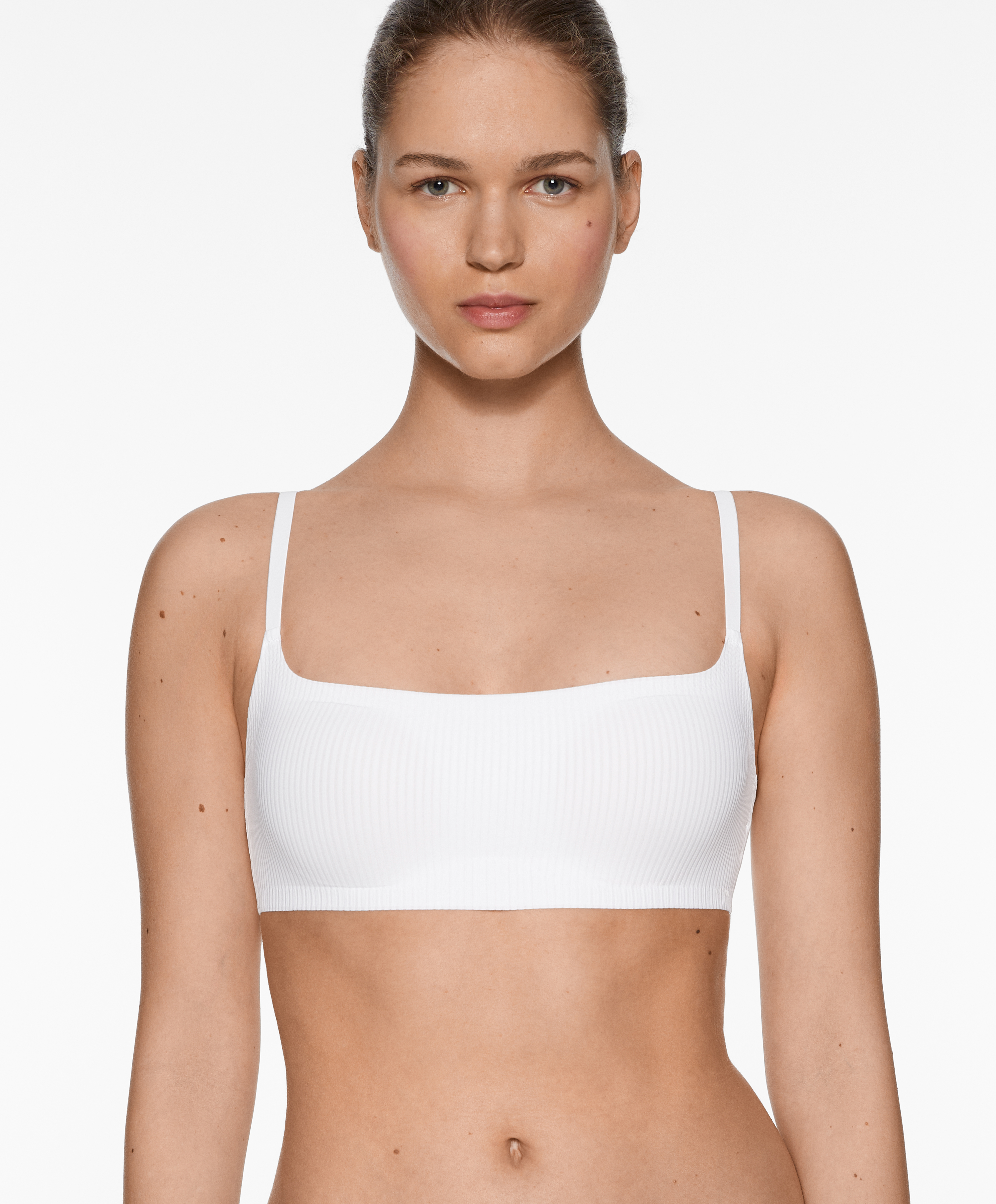 Invisible micro rib bra top