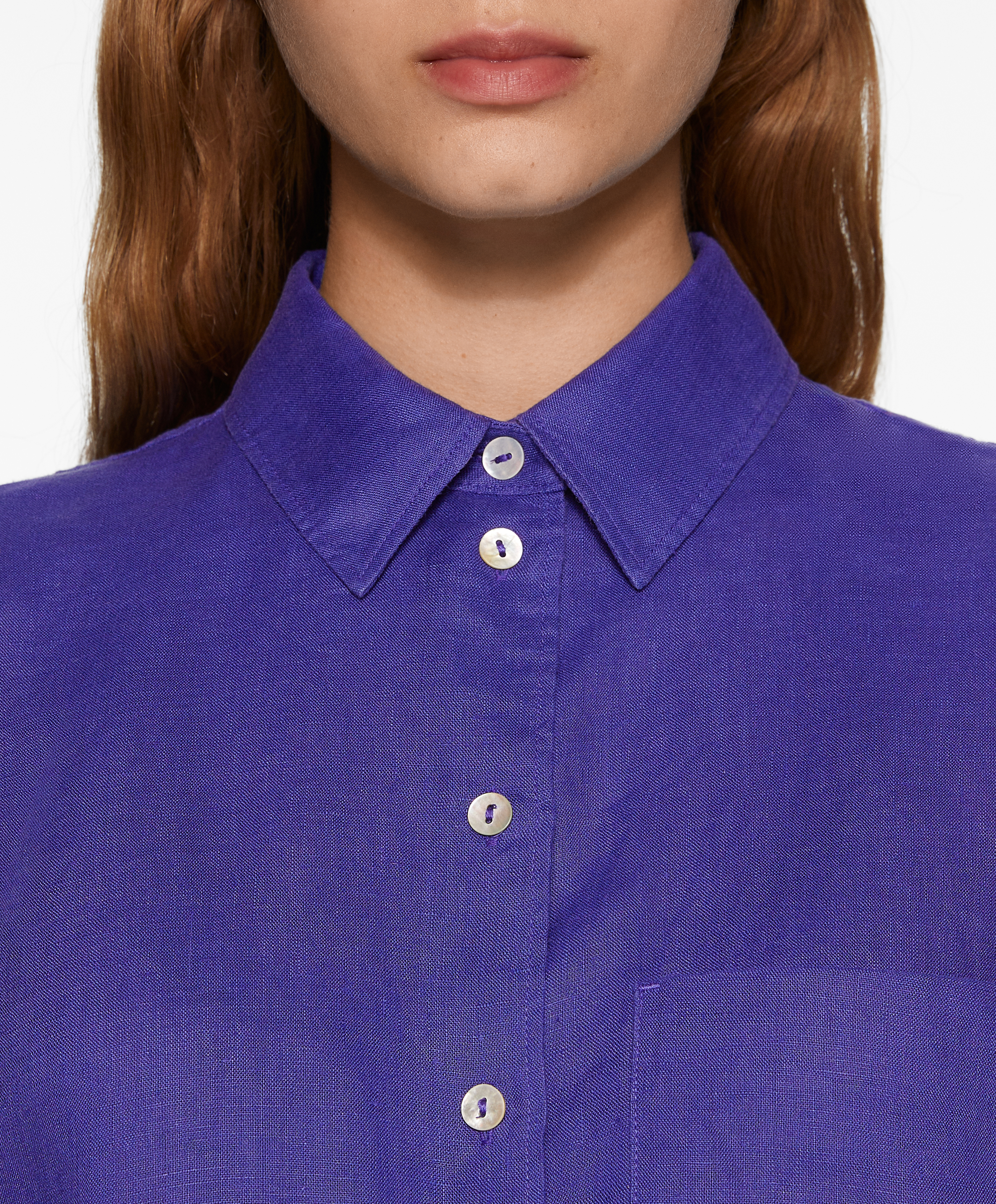 100% linen long-sleeved shirt