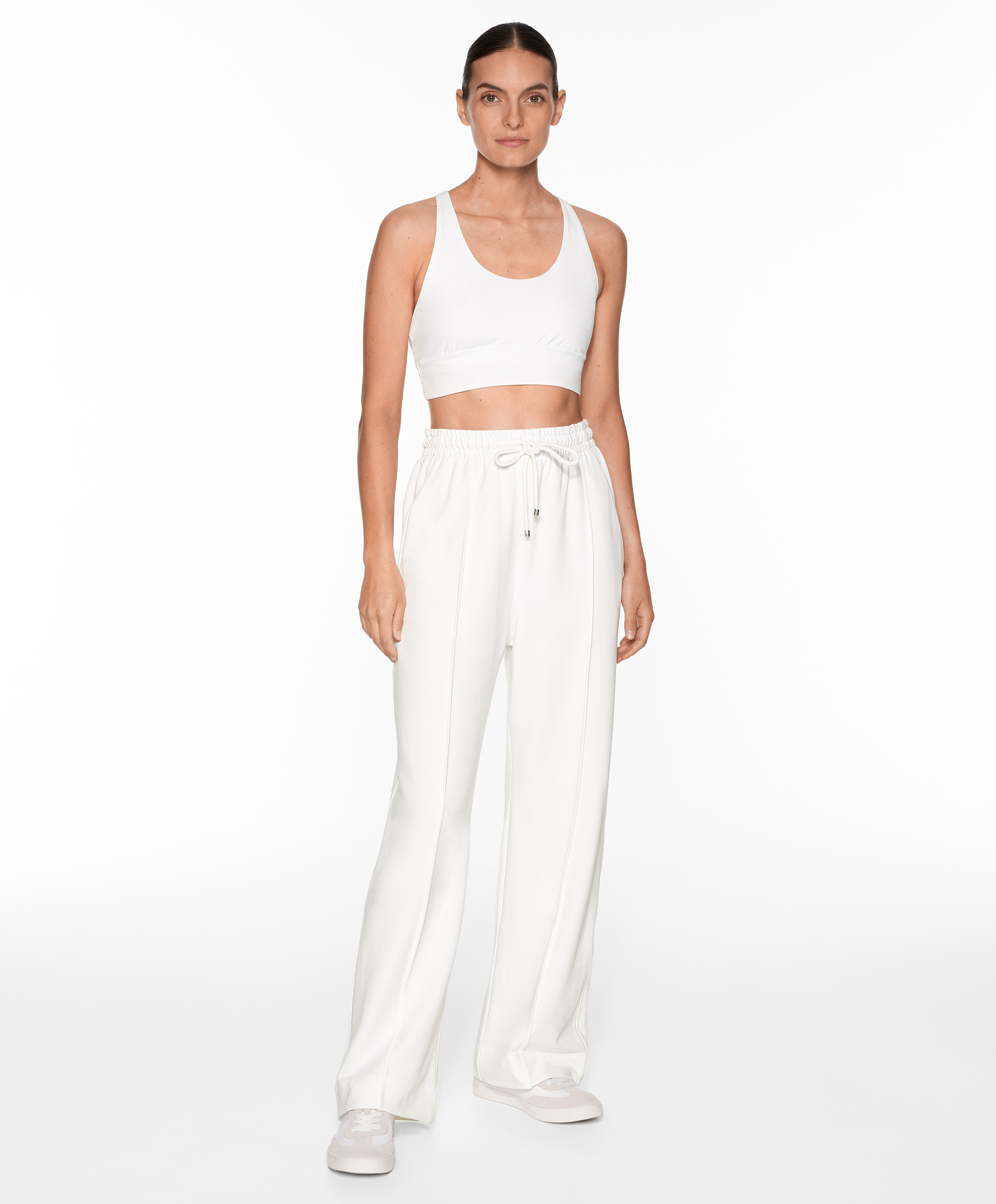 Relaxed straight-leg trousers with cotton and modal