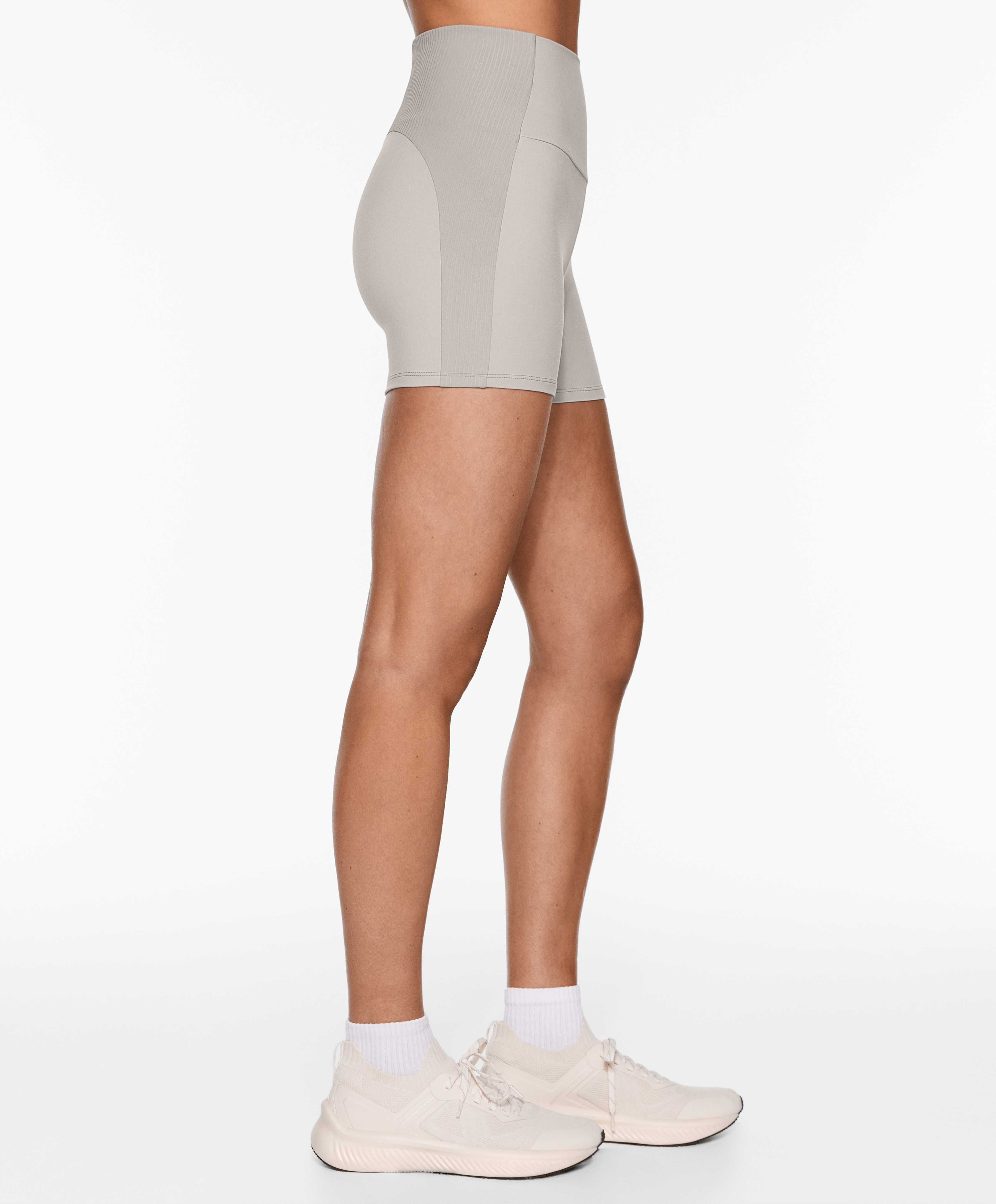 Comfortlux high-rise 10cm rib hot pants