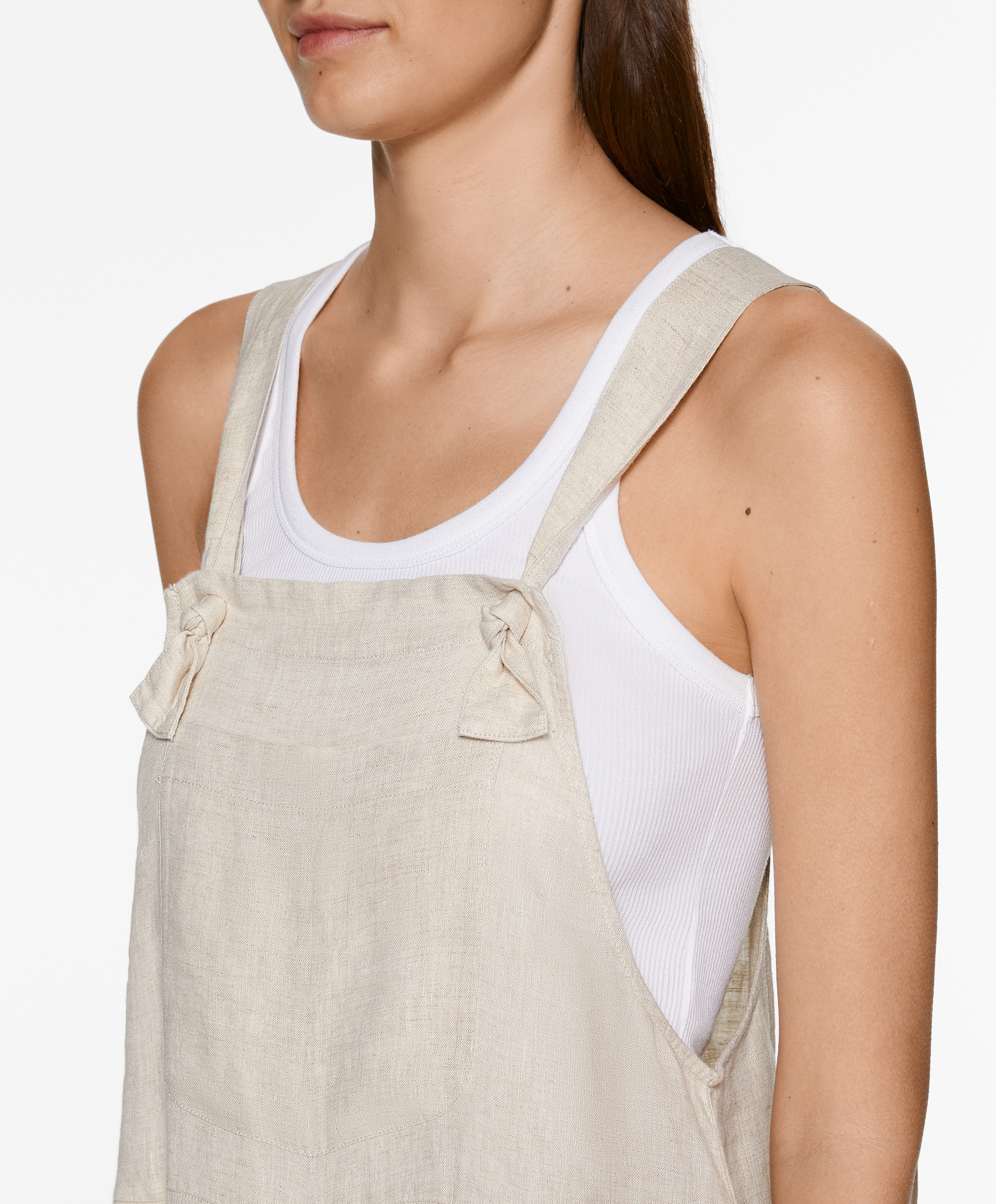 100% linen strappy jumpsuit