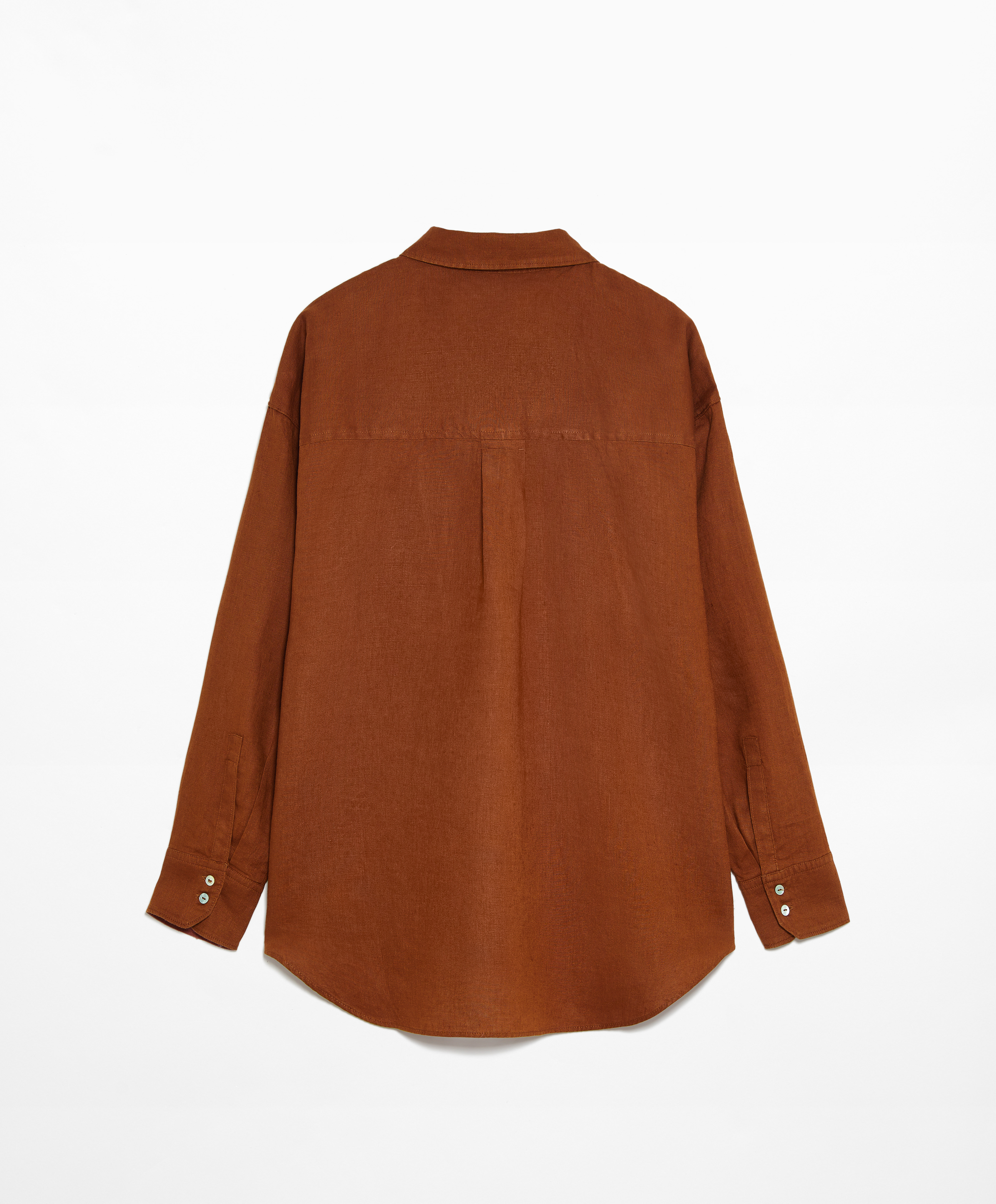 100% linen long-sleeved shirt