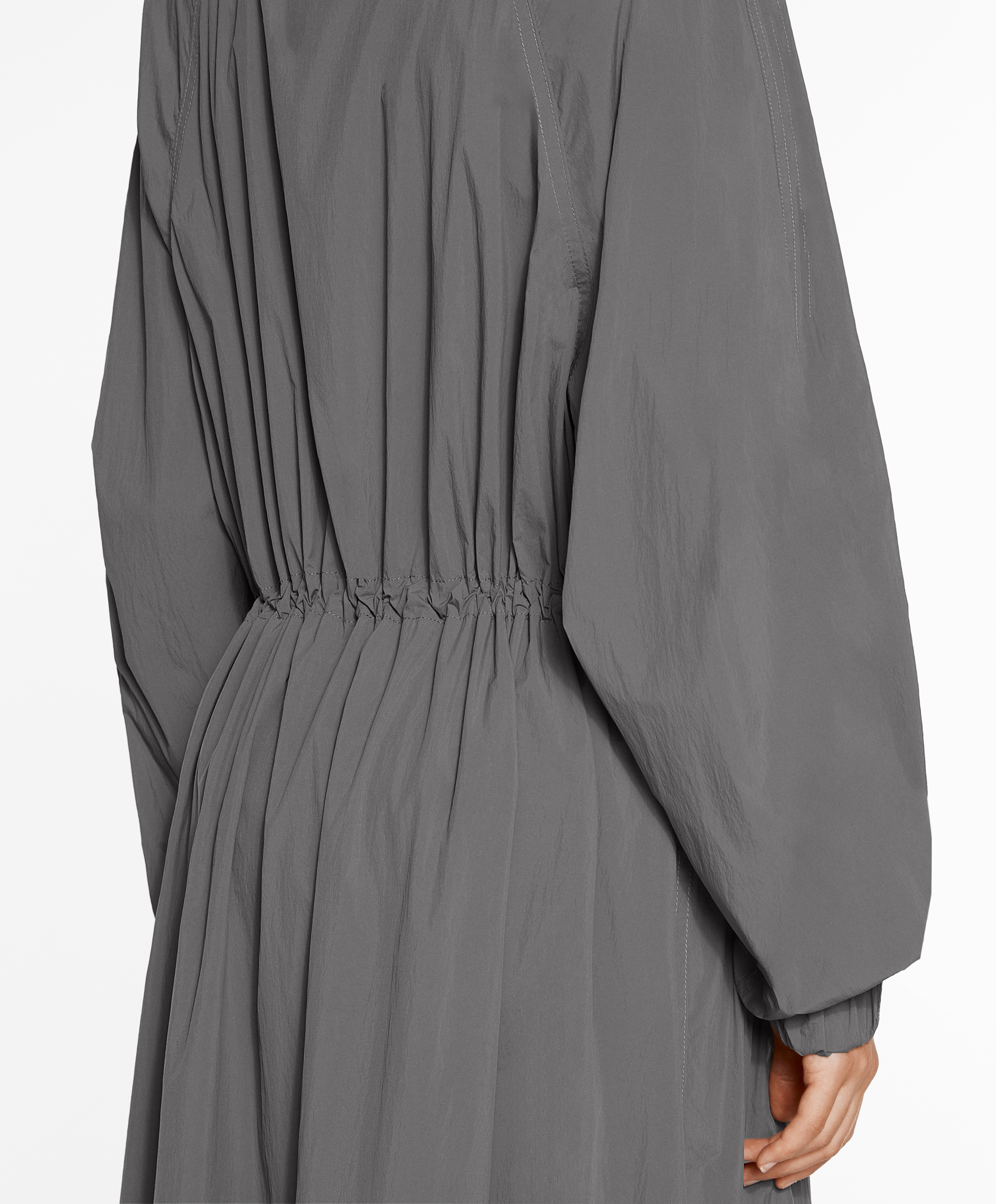 Water-repellent midi jacket
