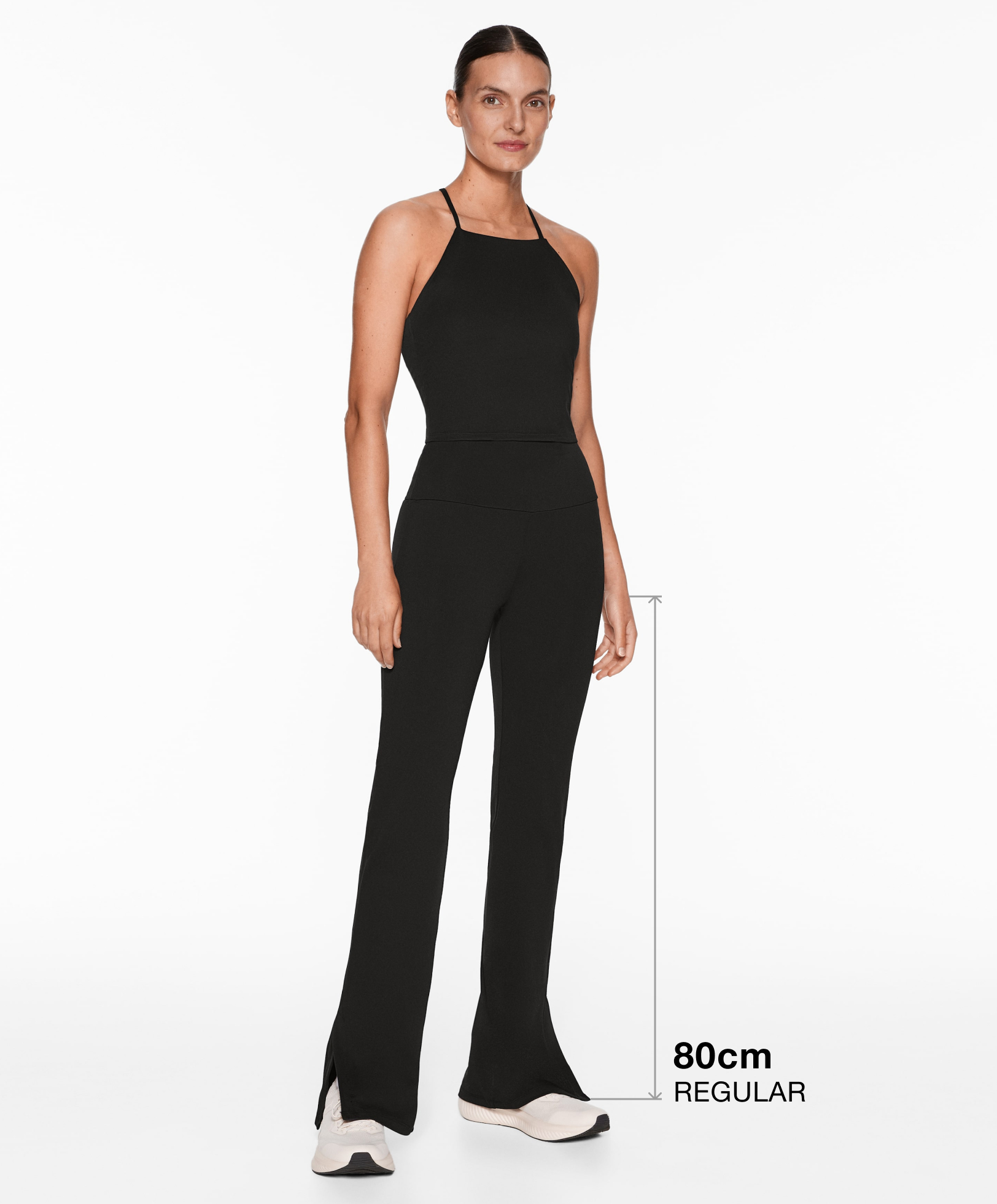 Comfortlux slit flare trousers