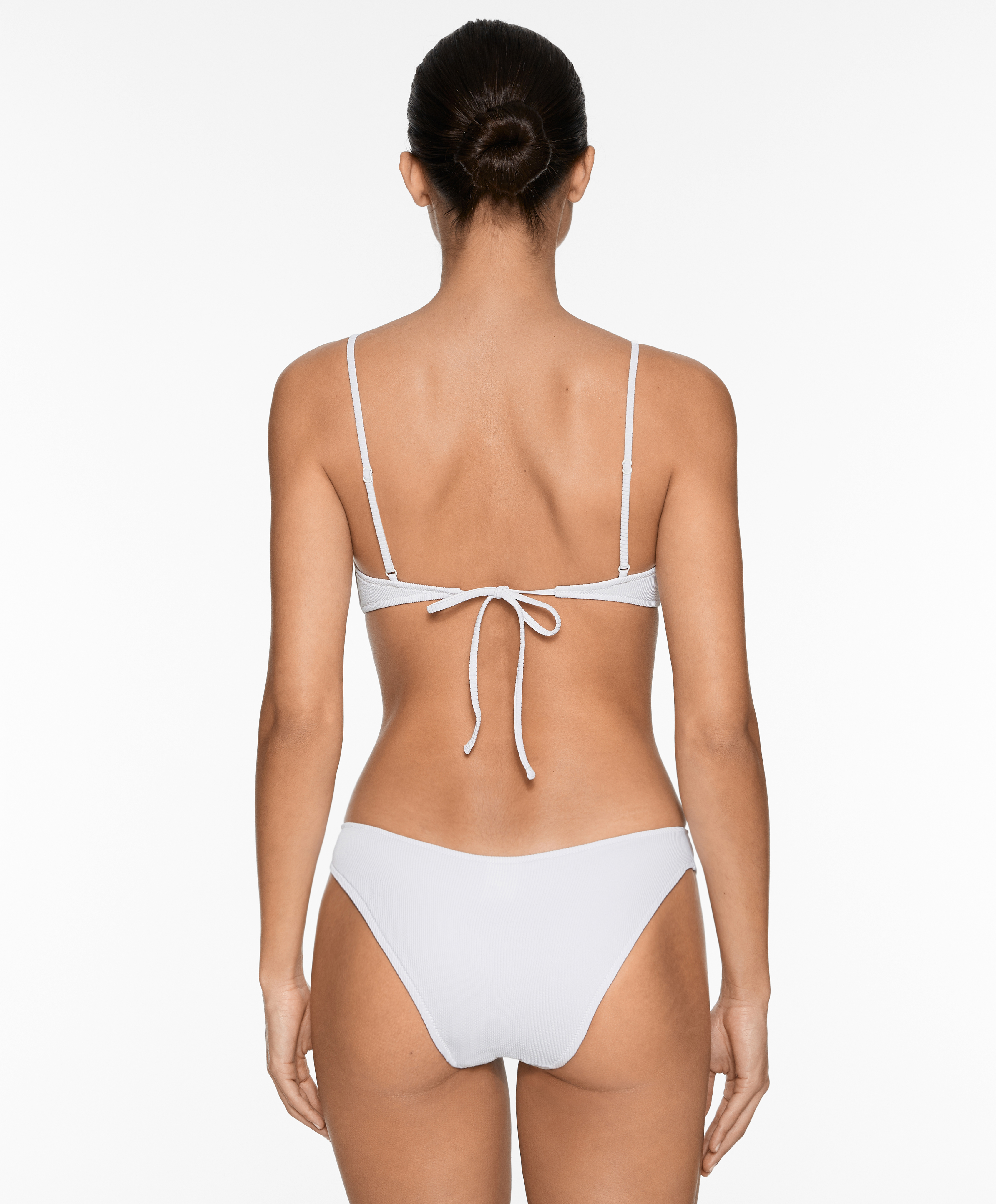 Medium-coverage U-cut rib bikini briefs
