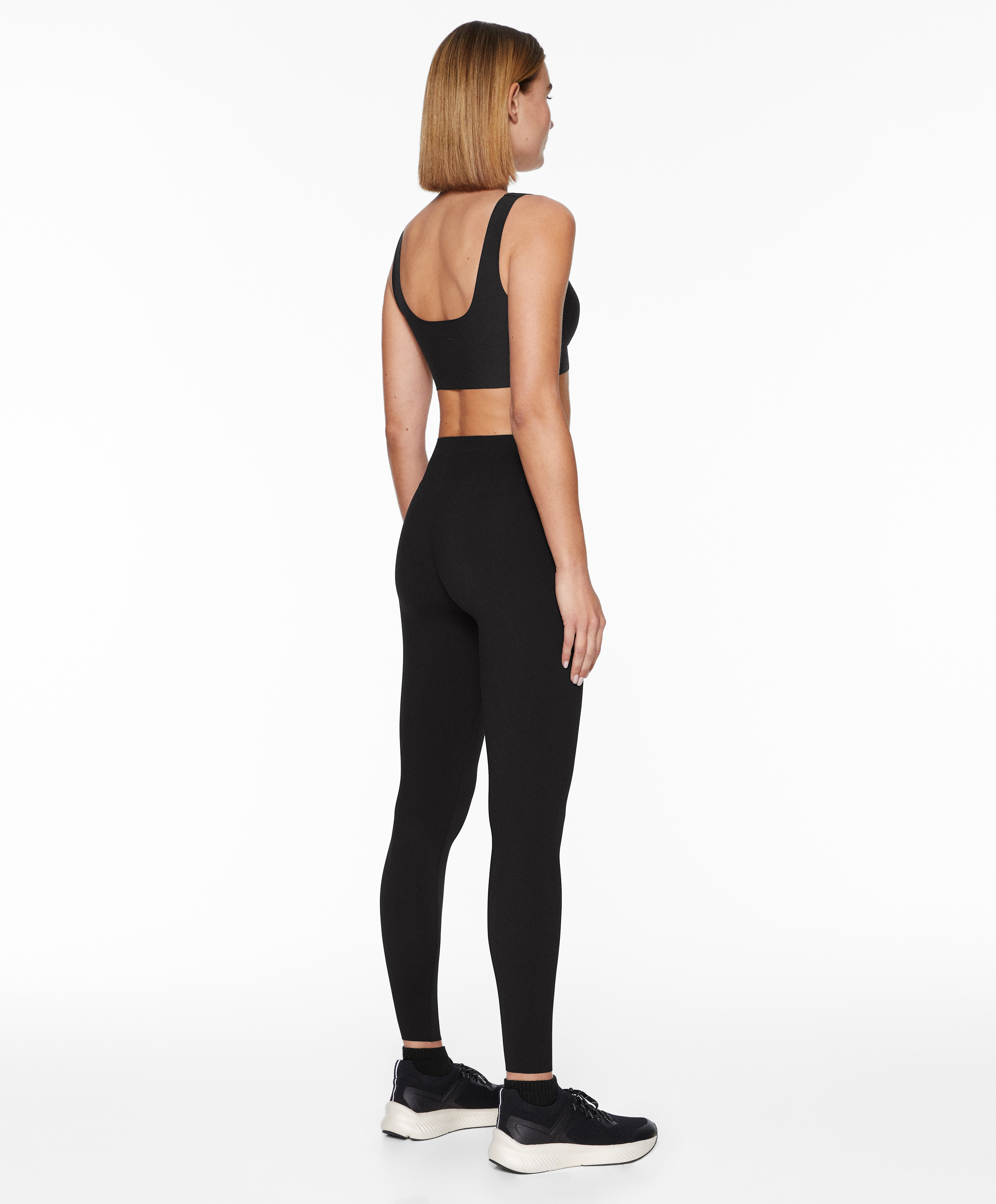 V-cut light-touch 65cm ankle-length leggings