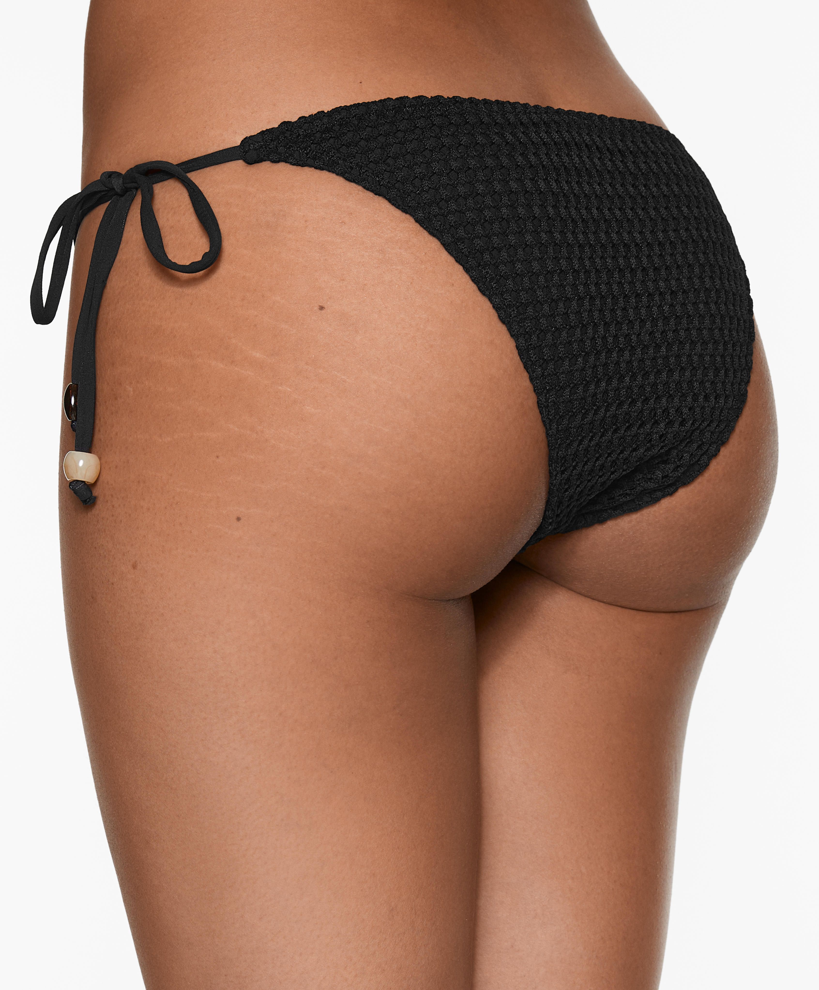 Medium-coverage crochet bikini briefs with ties