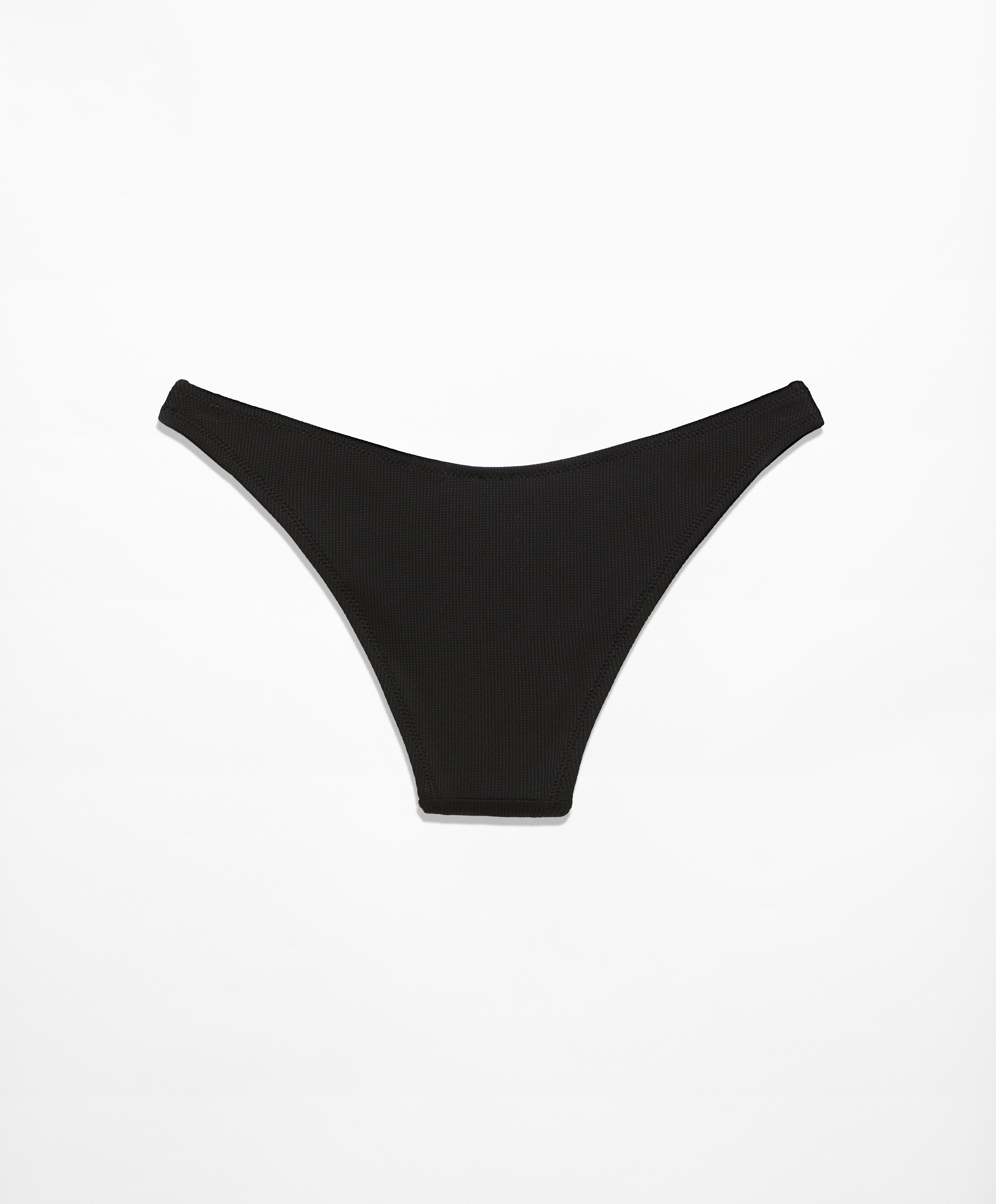 Piqué medium-coverage U-cut bikini briefs