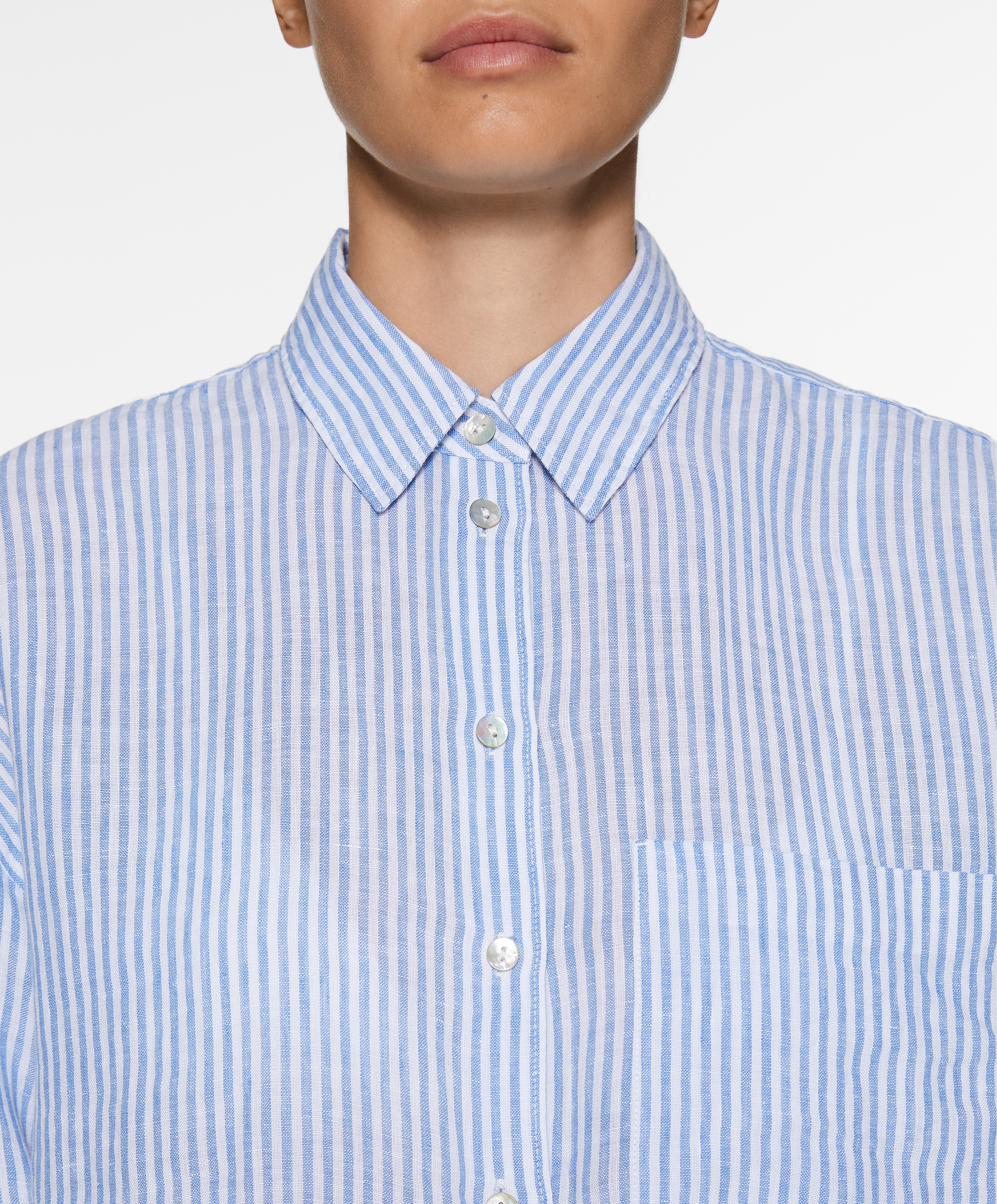 100% linen long-sleeved shirt