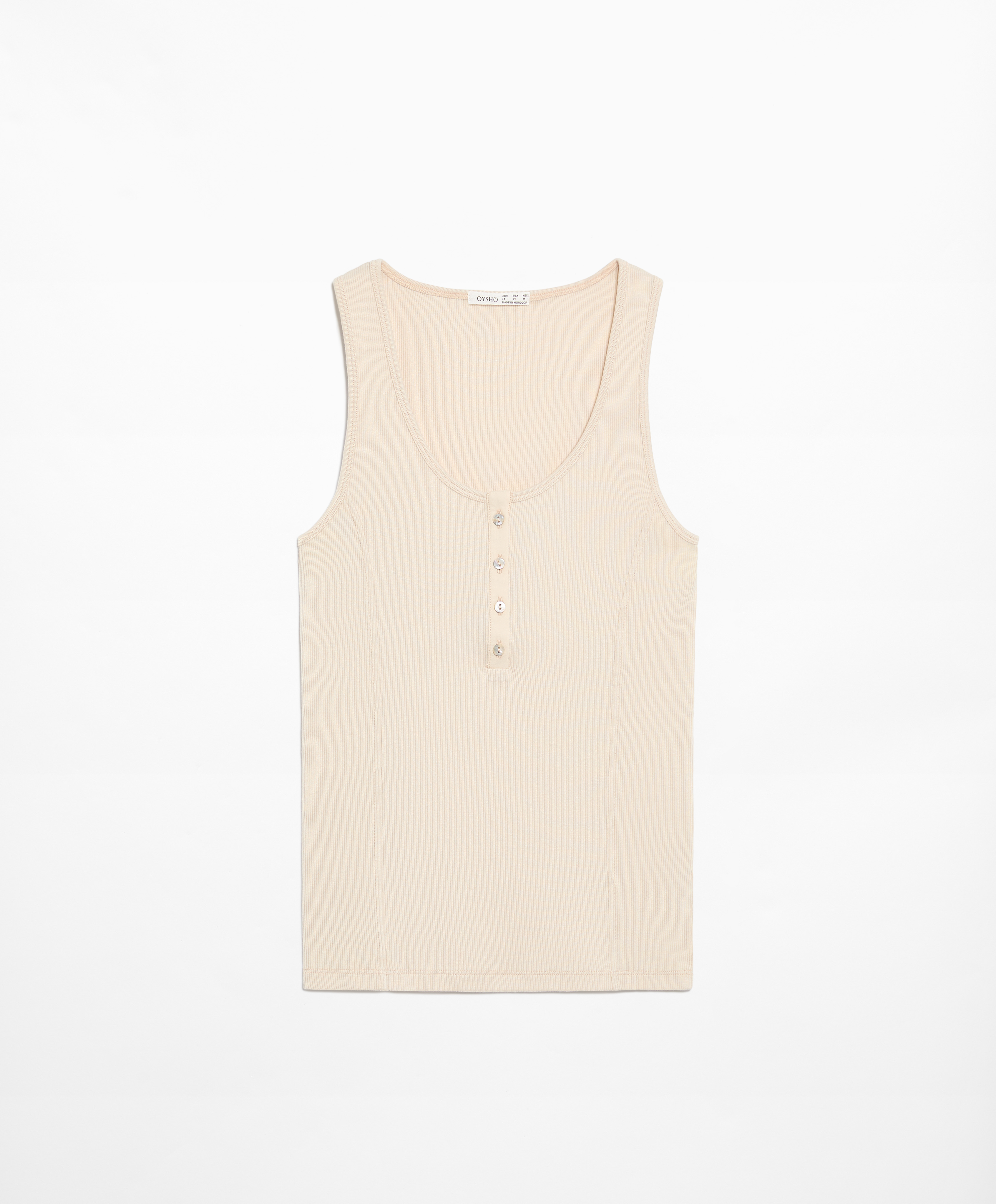 Sleeveless T-shirt with cotton and modal