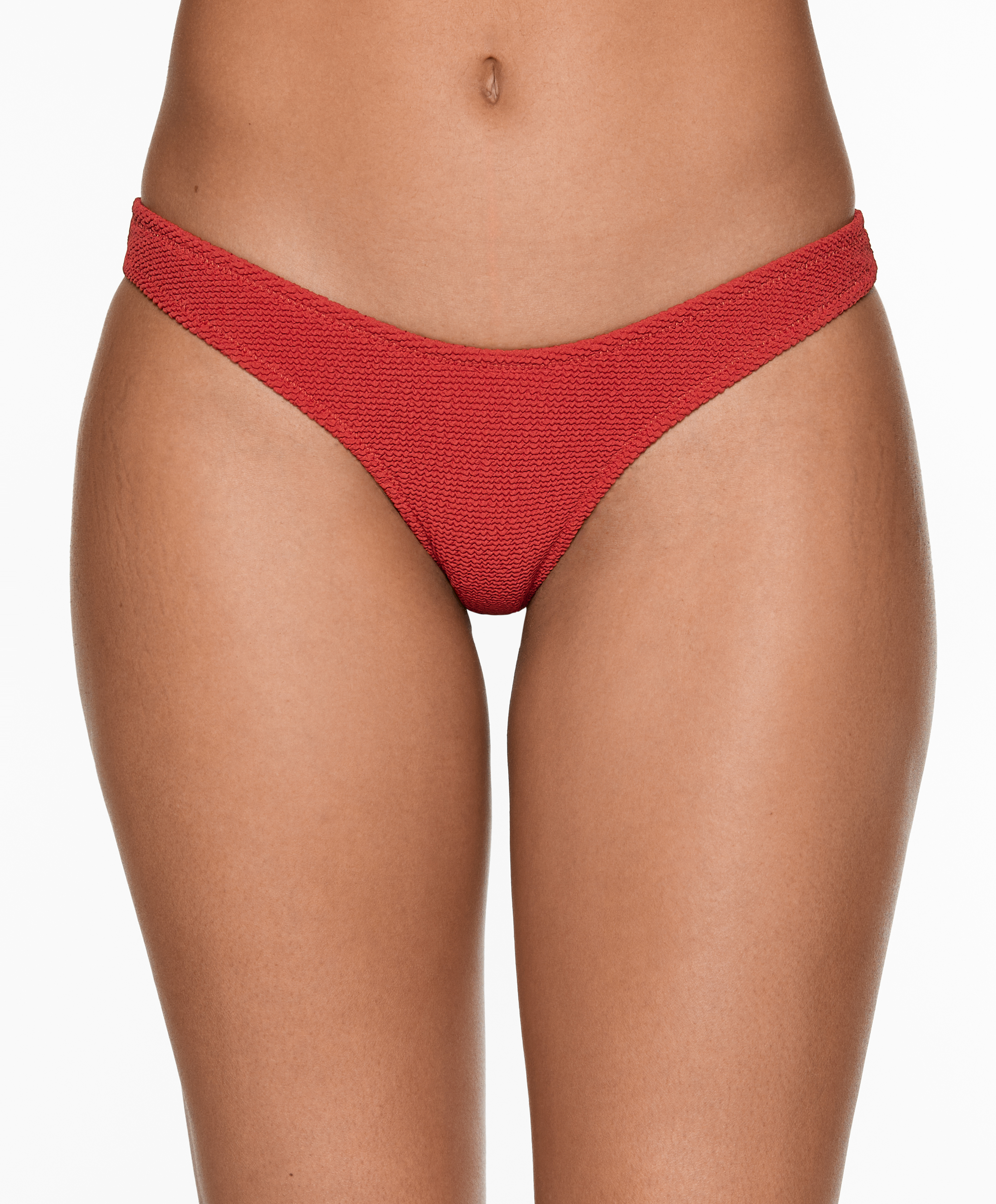 U-cut crinkle Brazilian bikini briefs