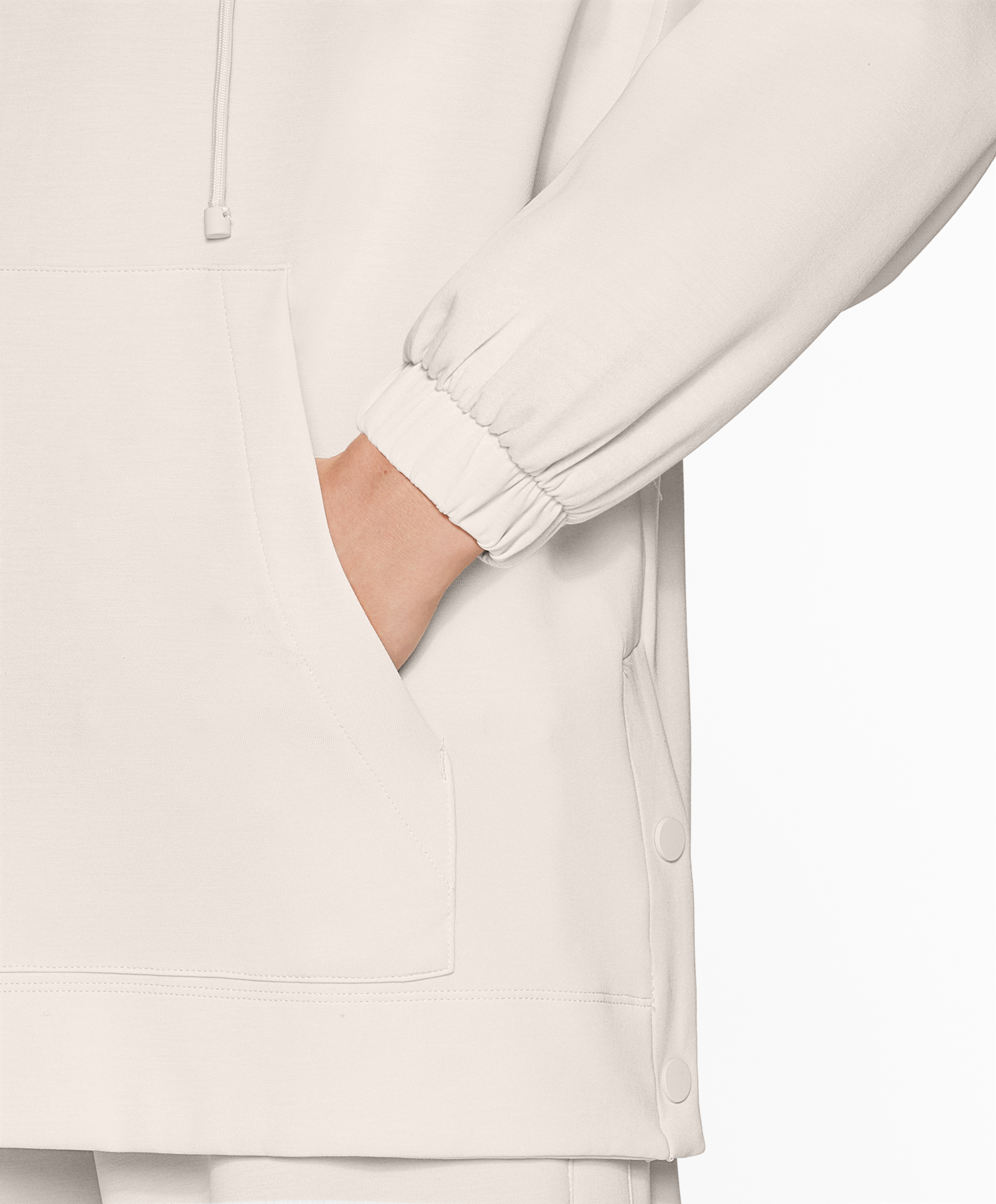 Oversize sweatshirt with soft-touch modal and zip