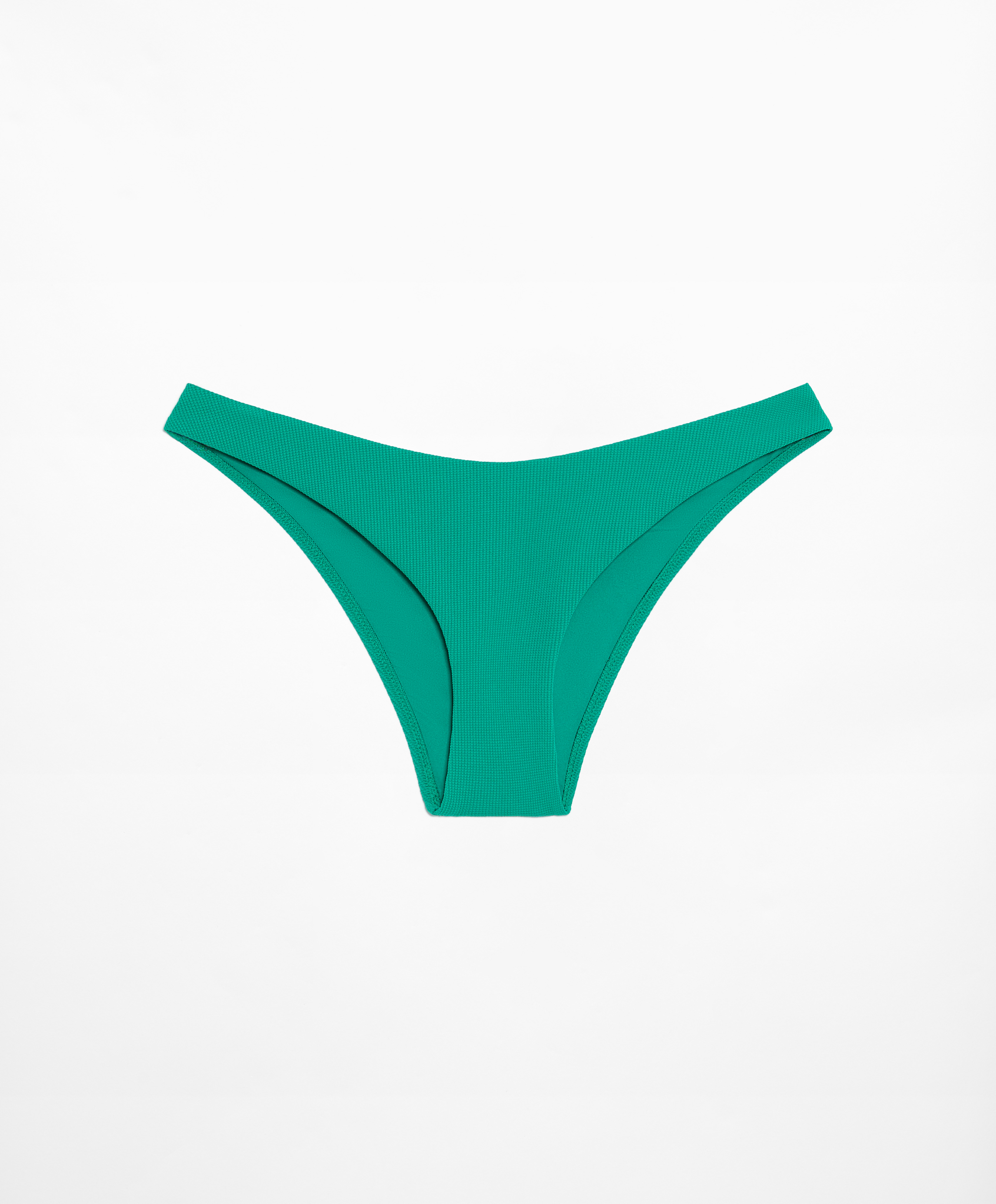 Piqué medium-coverage U-cut bikini briefs