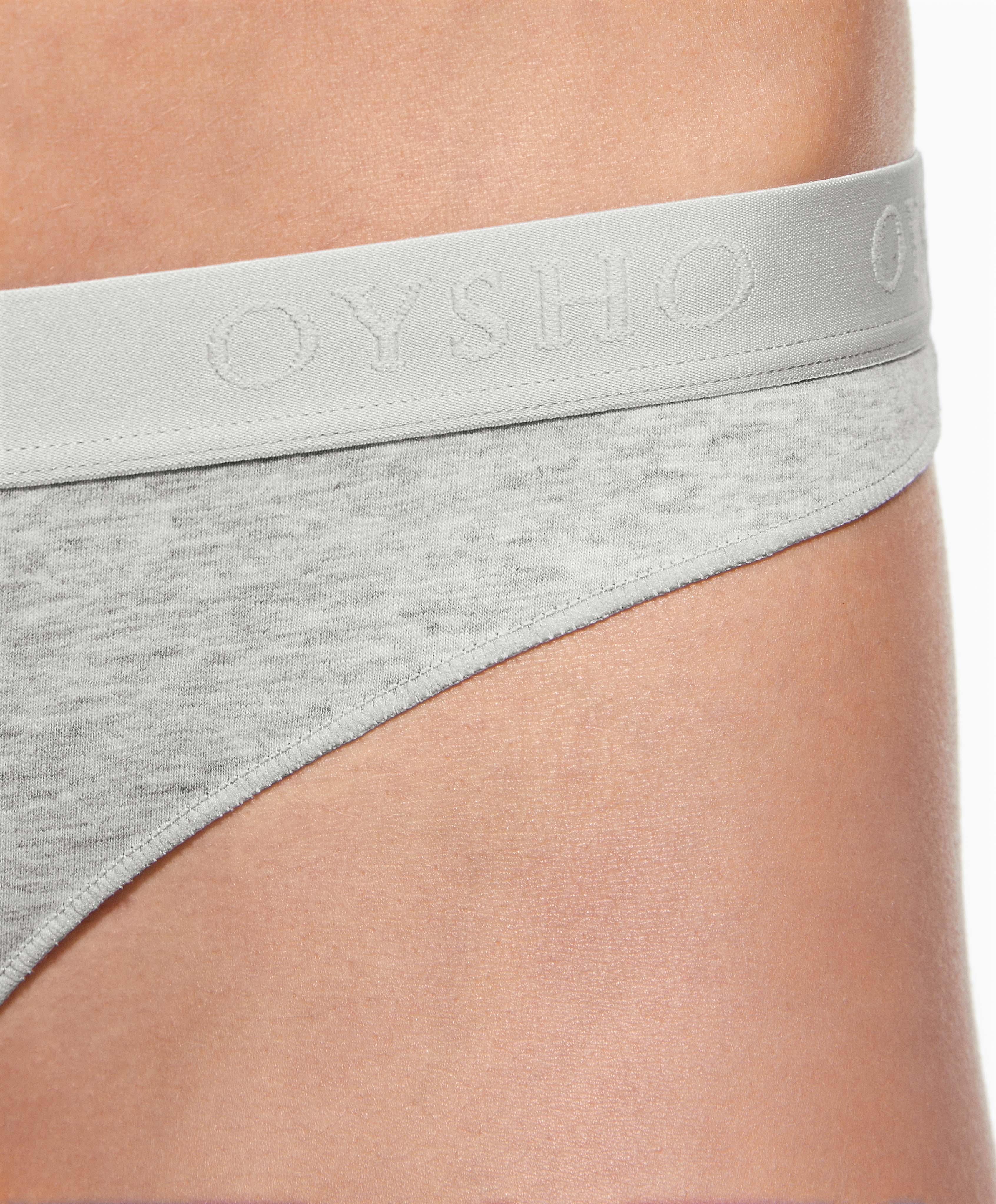 3 comfort cotton blend thongs with logo