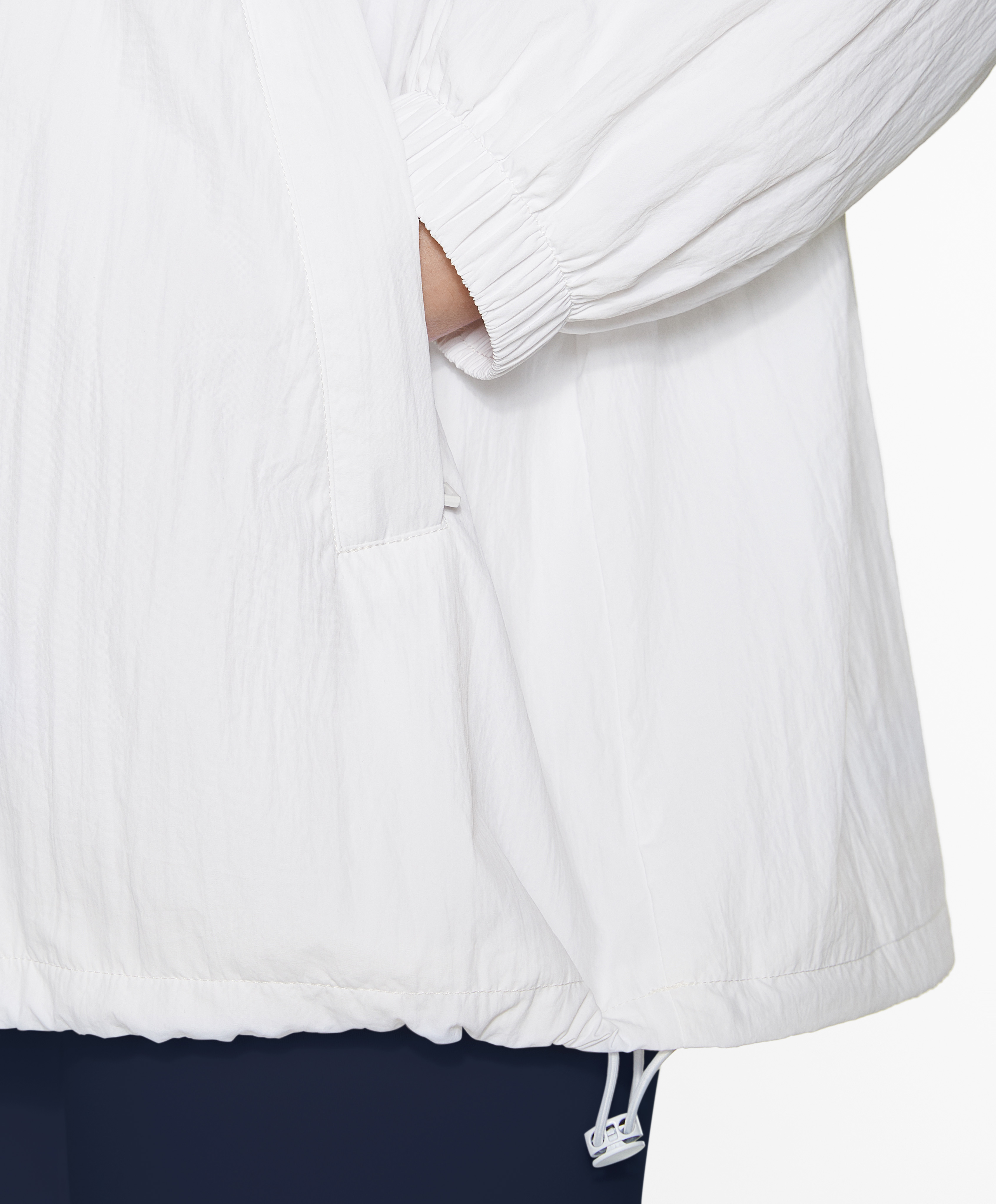 Water-repellent oversize kangaroo jacket