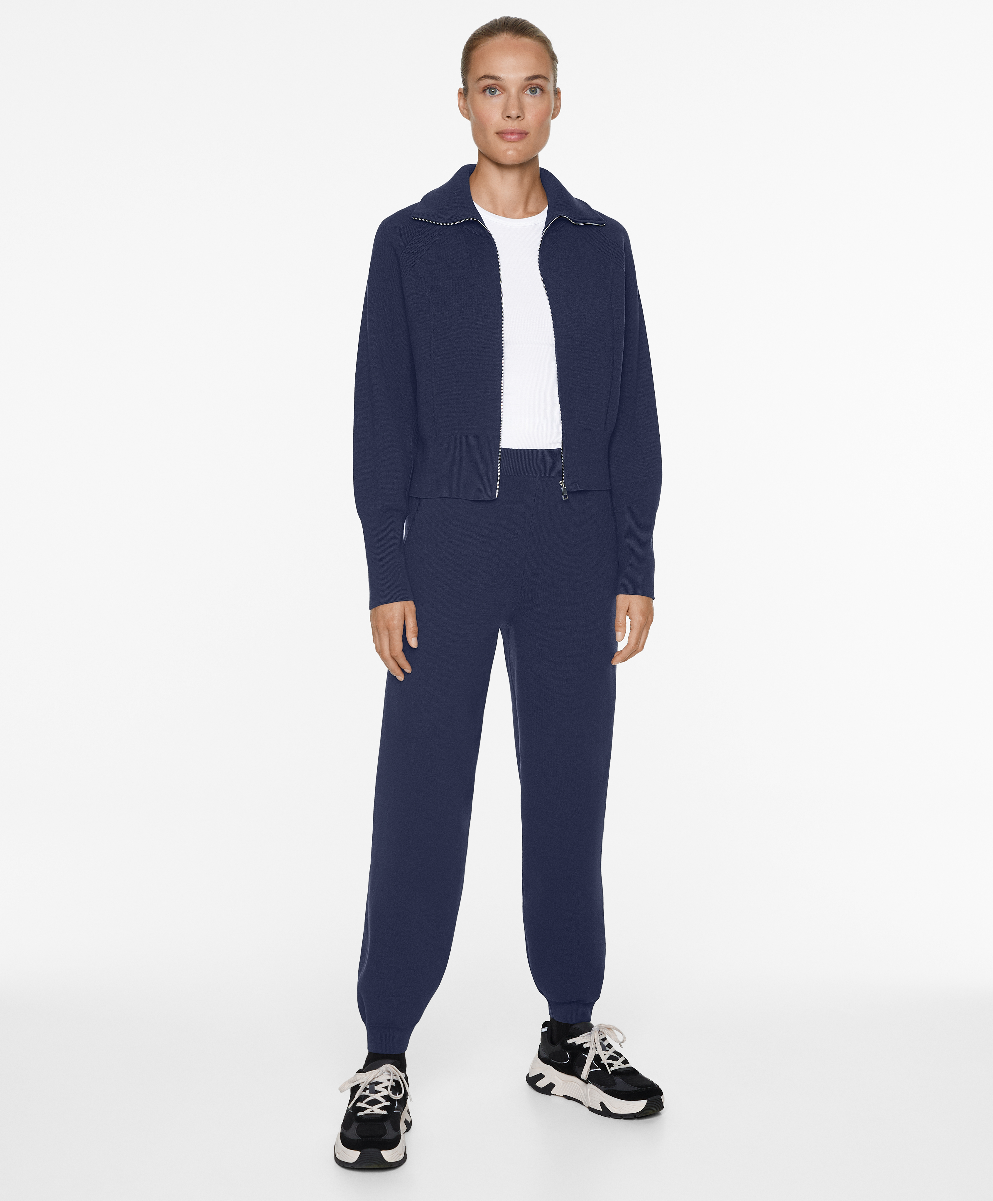 Milano knit zip-through jacket