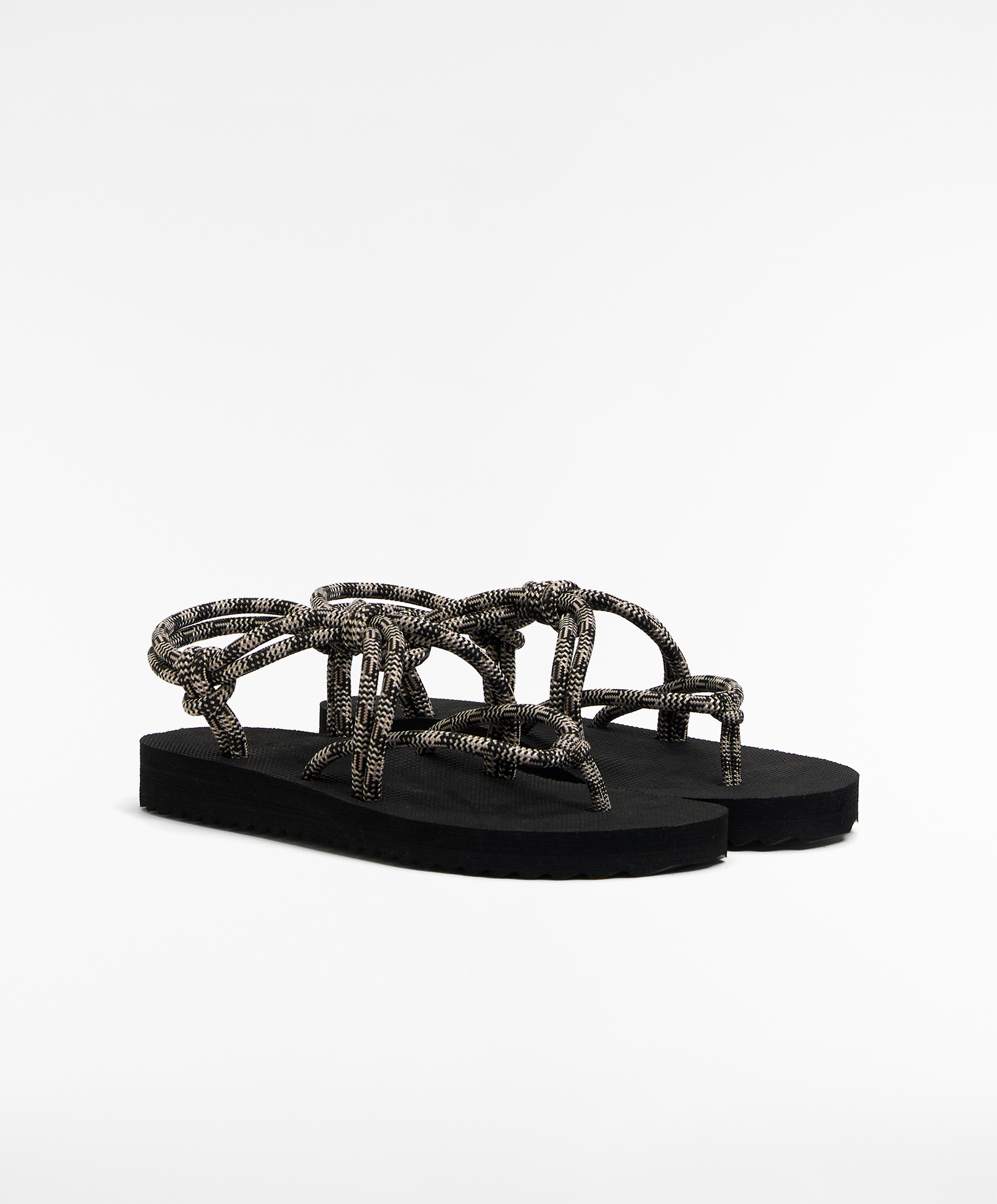 Knotted rope sandals