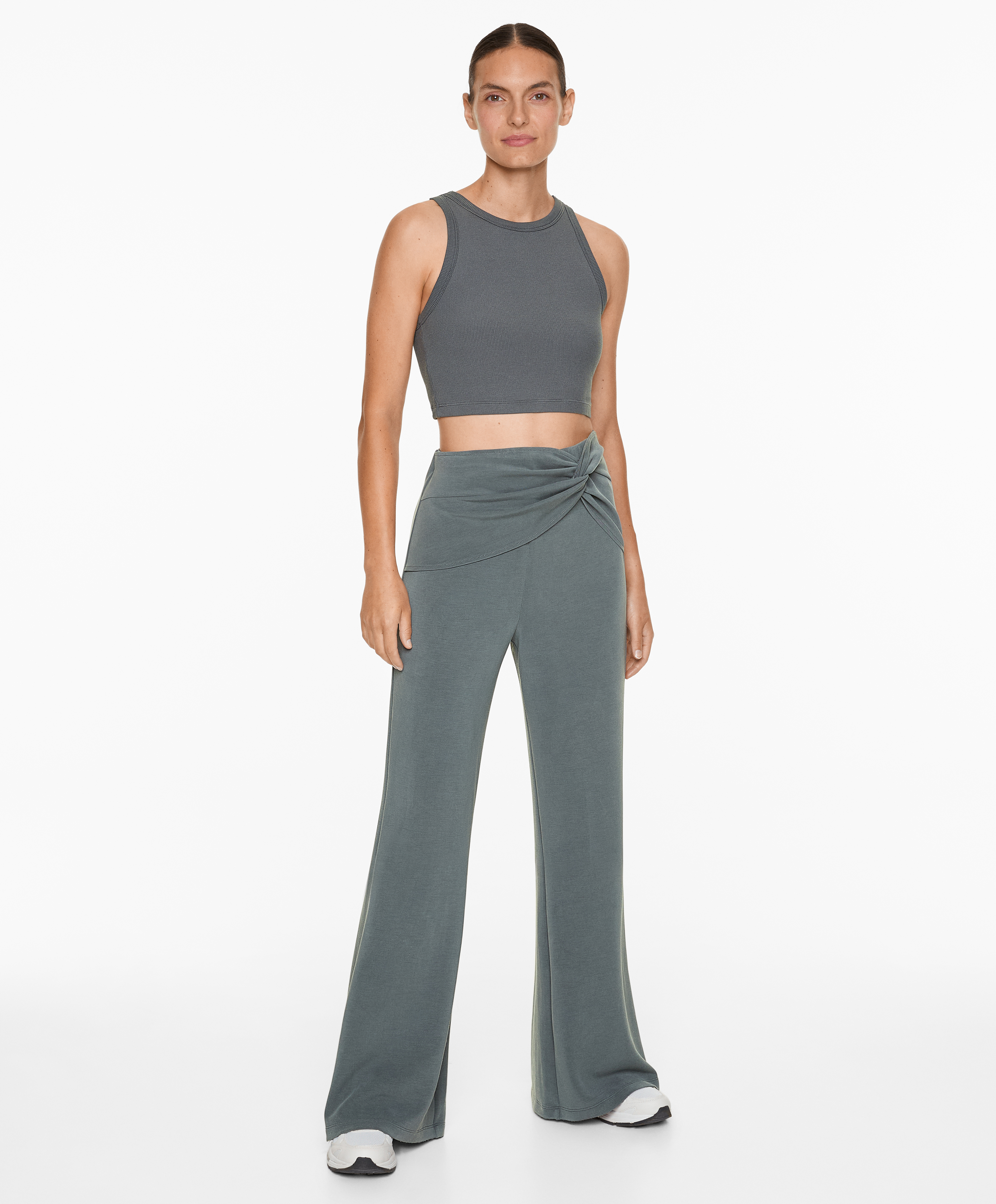 Flare trousers with modal