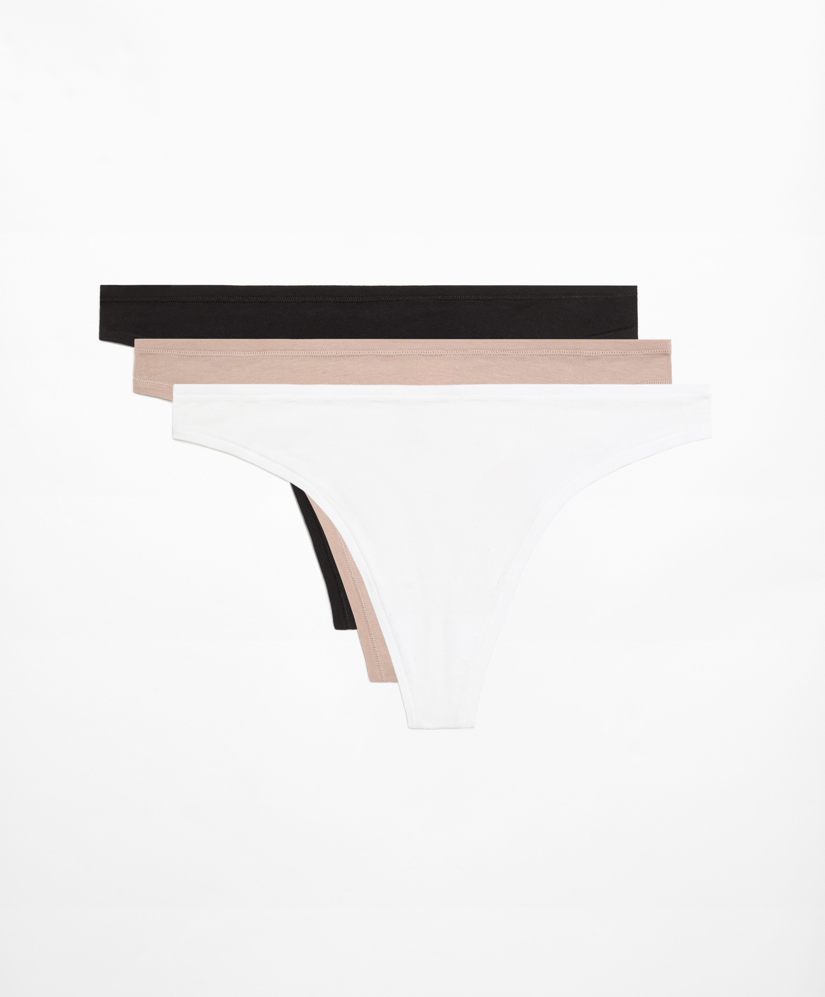 3 cotton blend thongs
