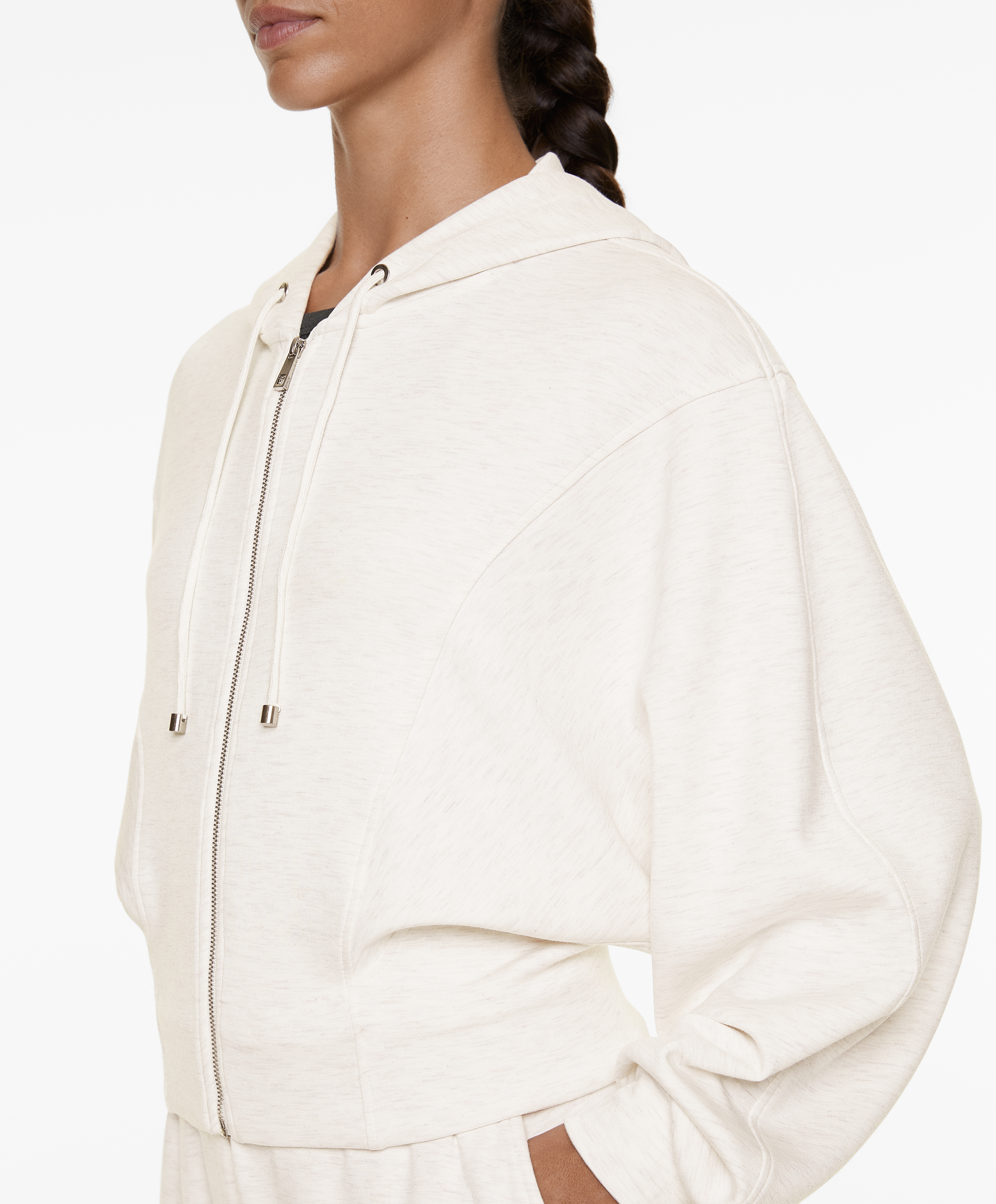 Crop hooded jacket