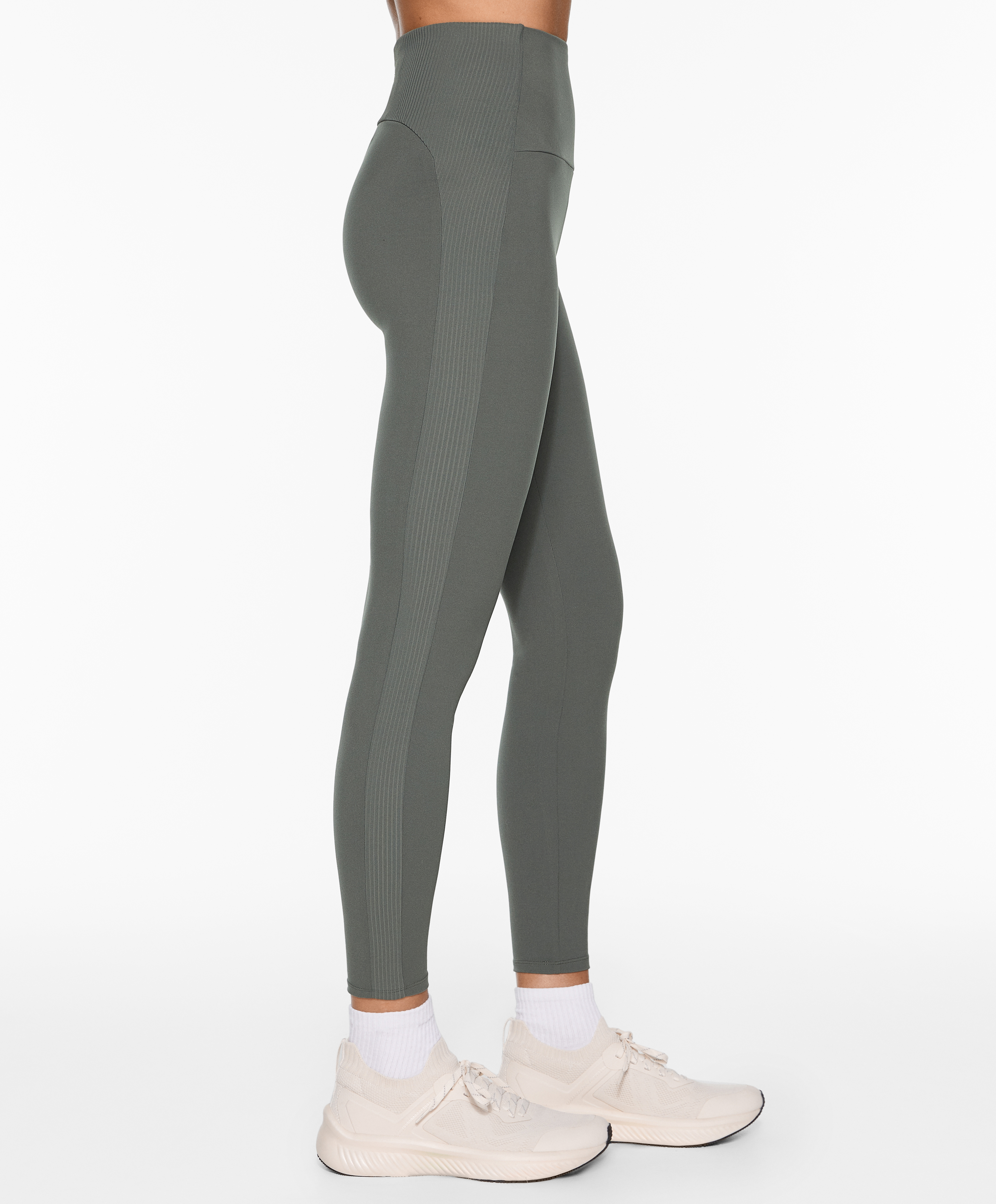 Comfortlux high-rise rib 65cm ankle-length leggings