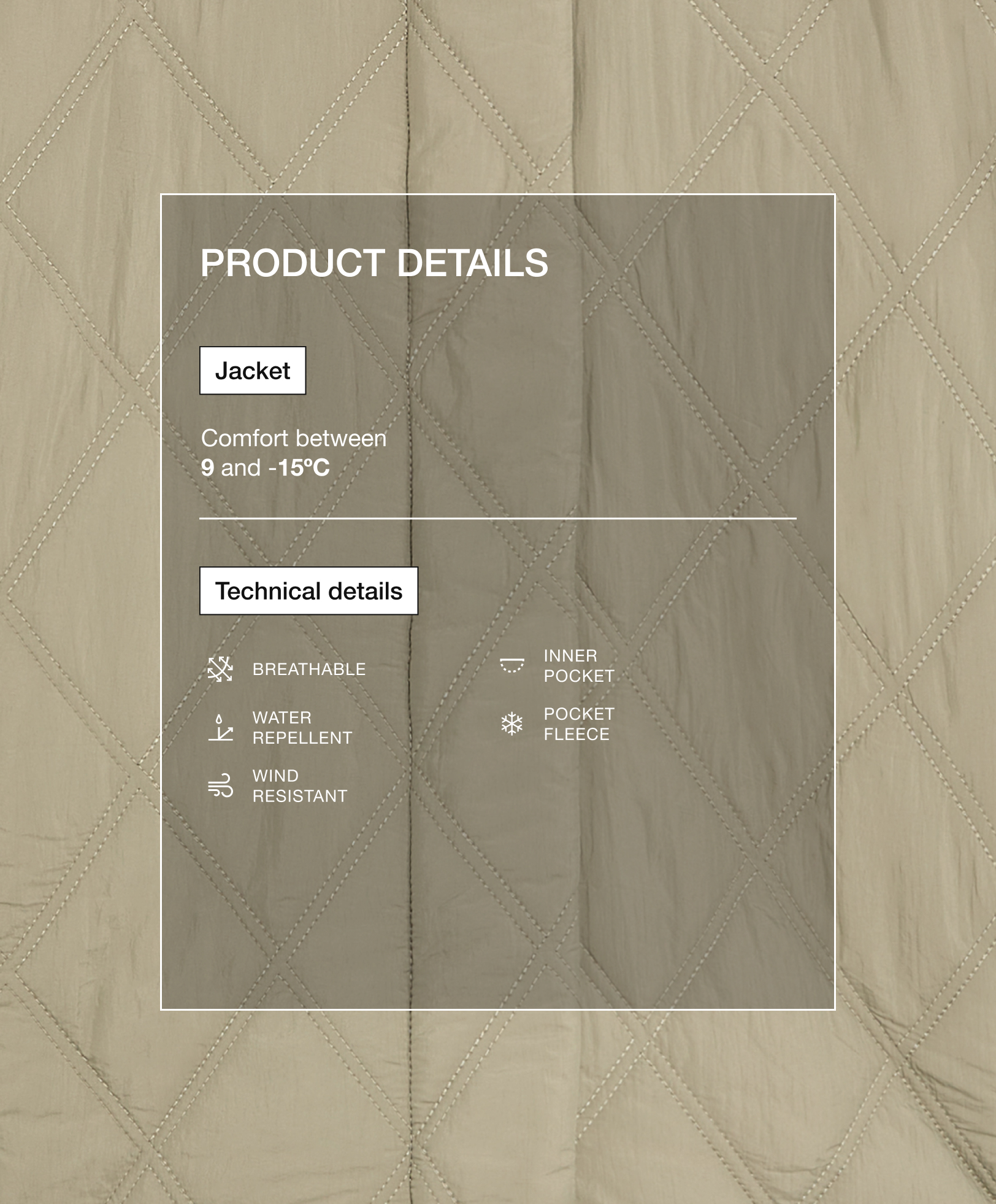 Lightweight, water-repellent FELLEX® AEROGEL padded jacket