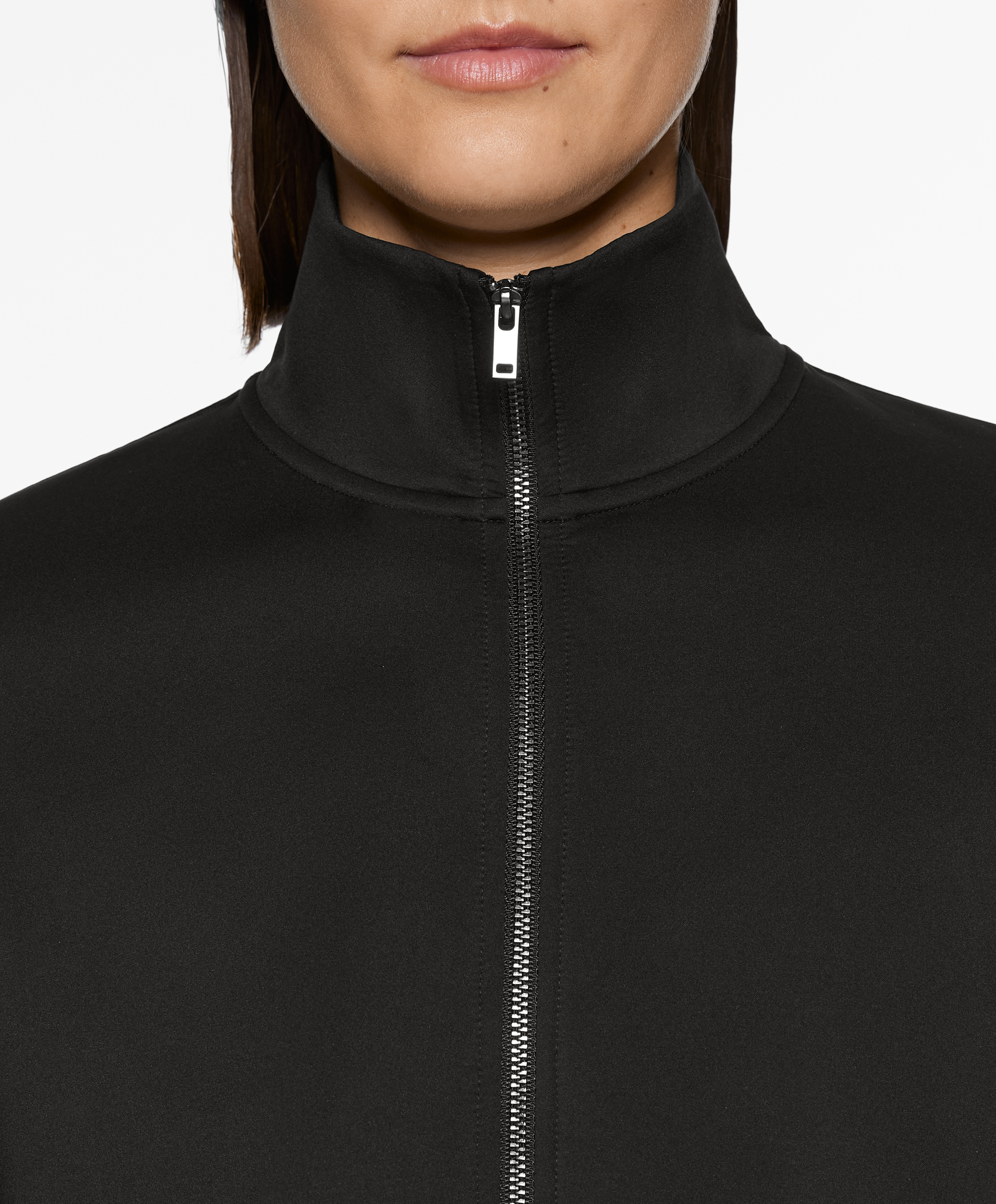 Neoprene-effect technical jacket