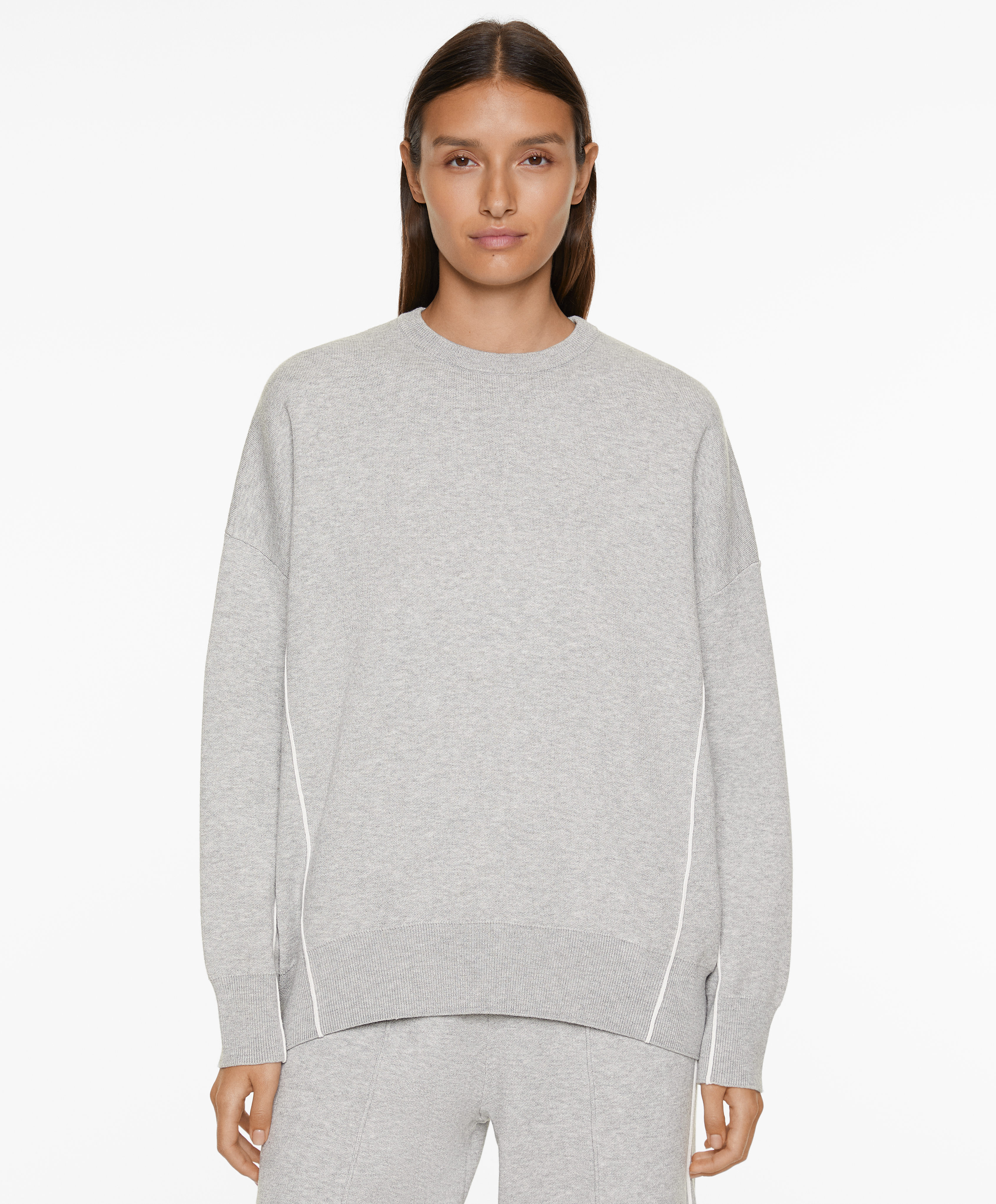 Side piping knit jumper