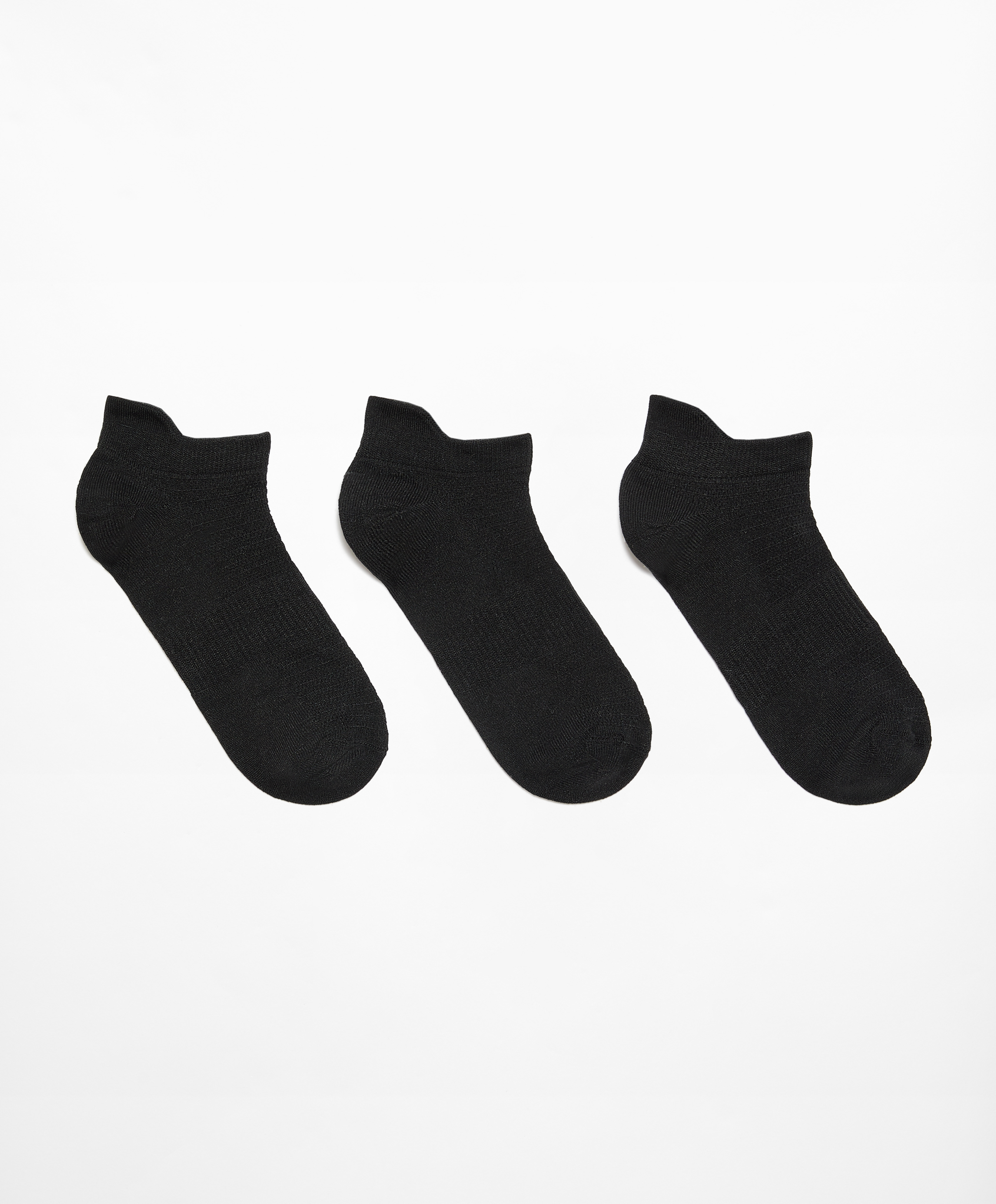 3 pairs of tab polyamide blend sports sneaker socks