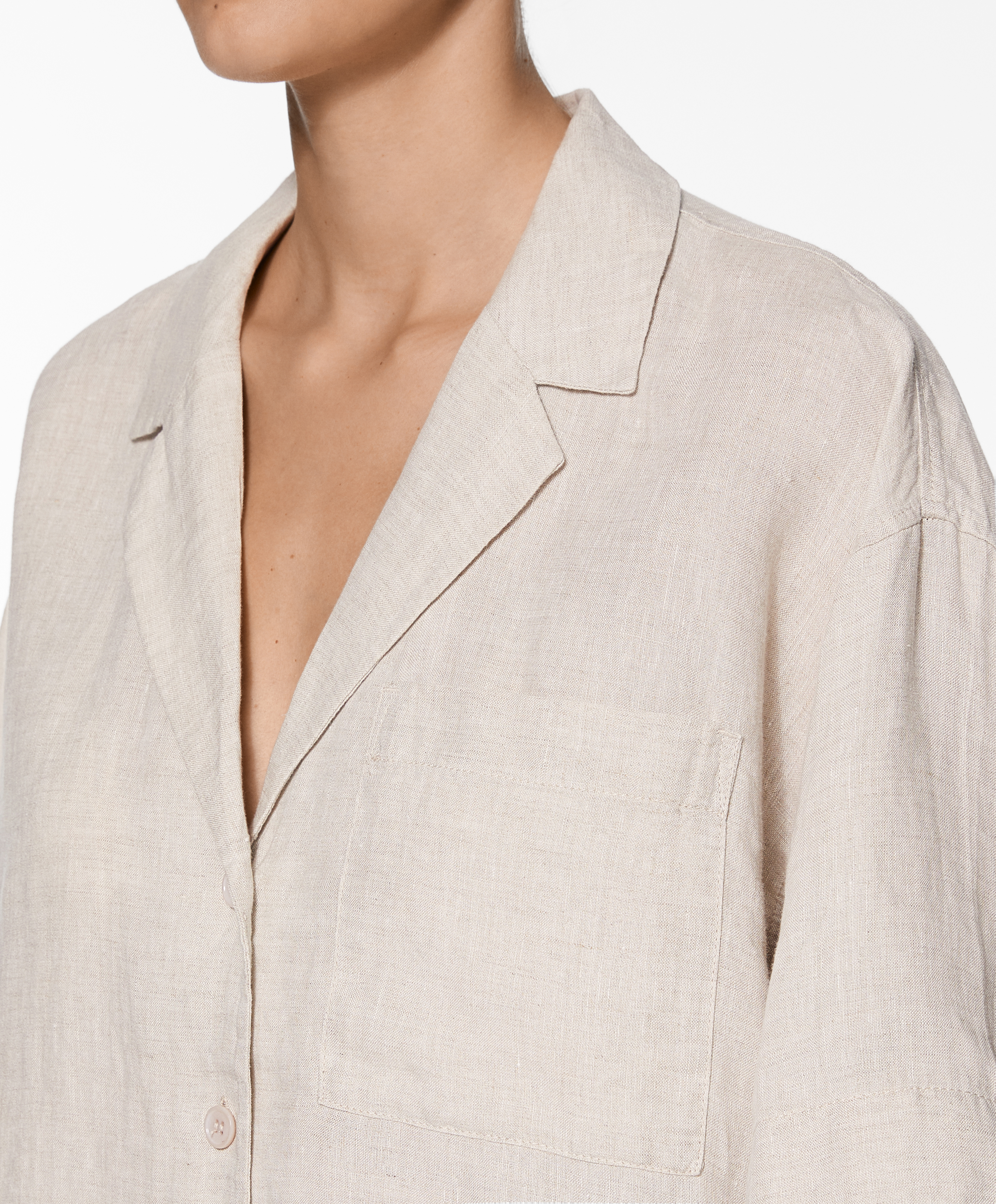 100% linen short sleeve shirt