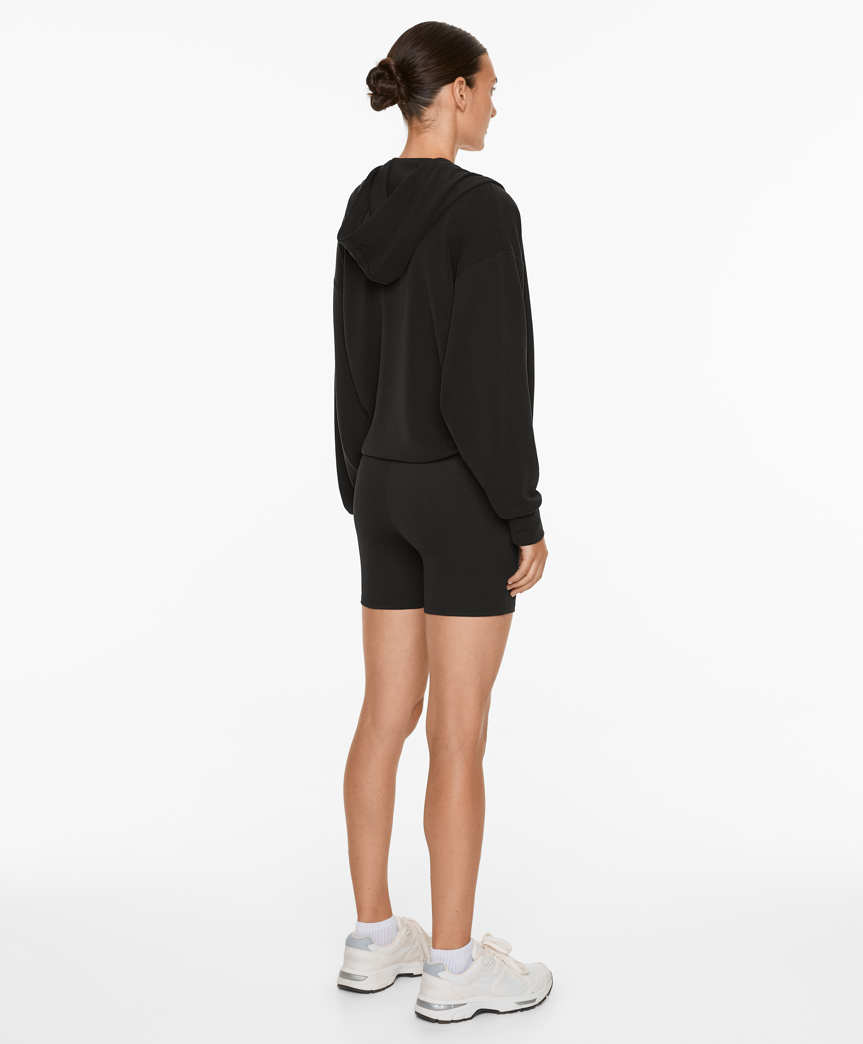 Hooded wrap sweatshirt with modal