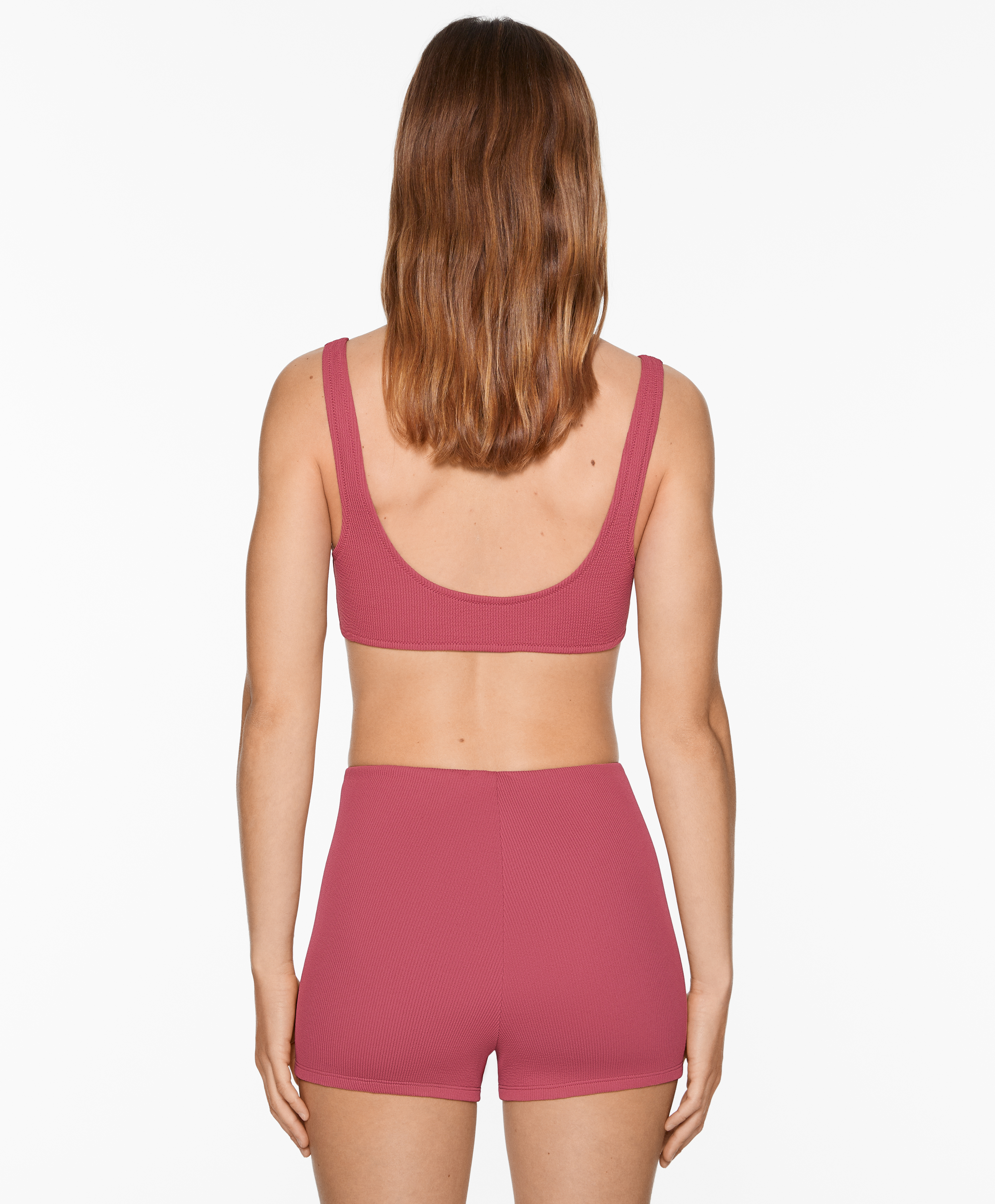 Rib hot pant bikini briefs