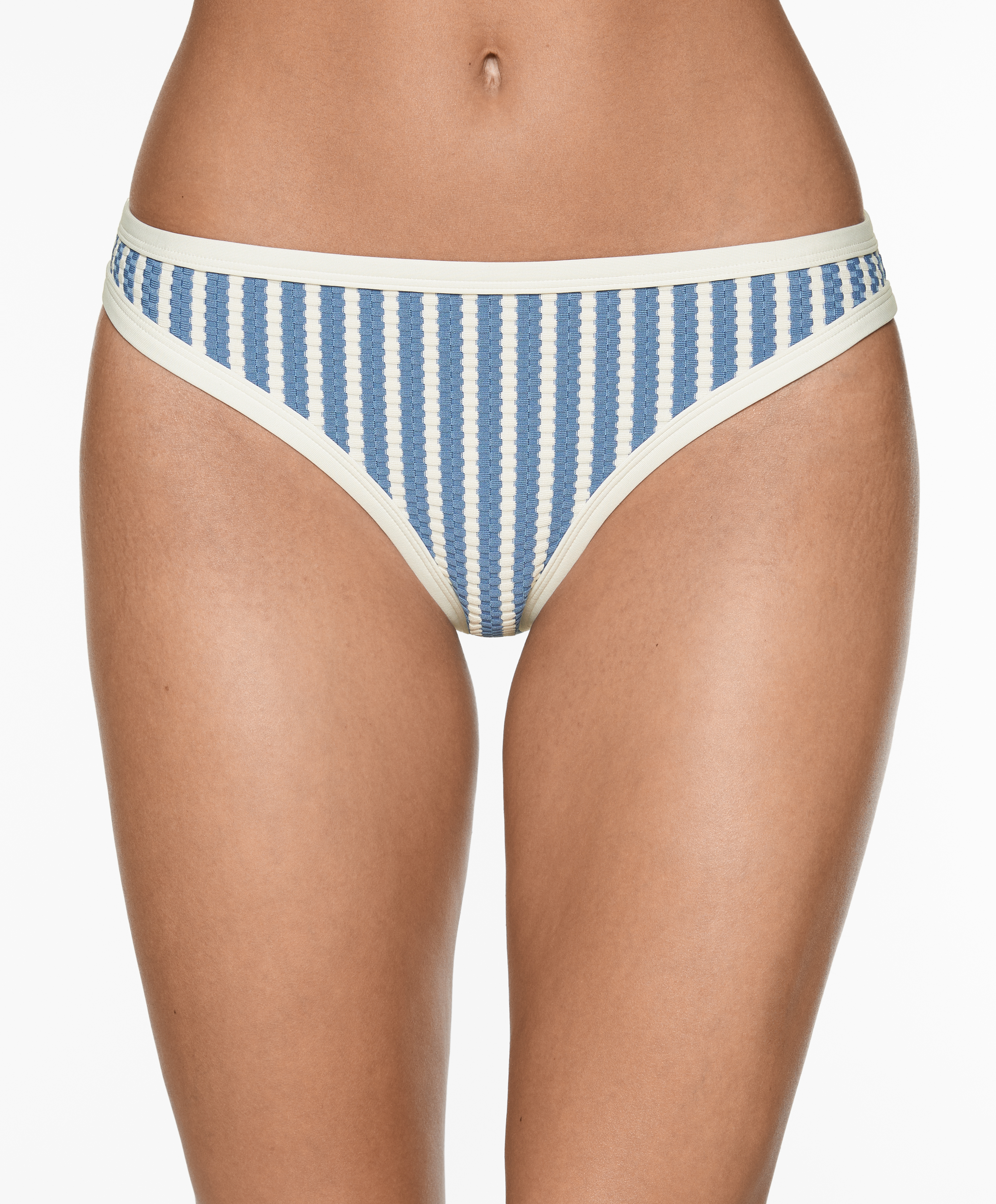 Trim textured stripe classic bikini briefs
