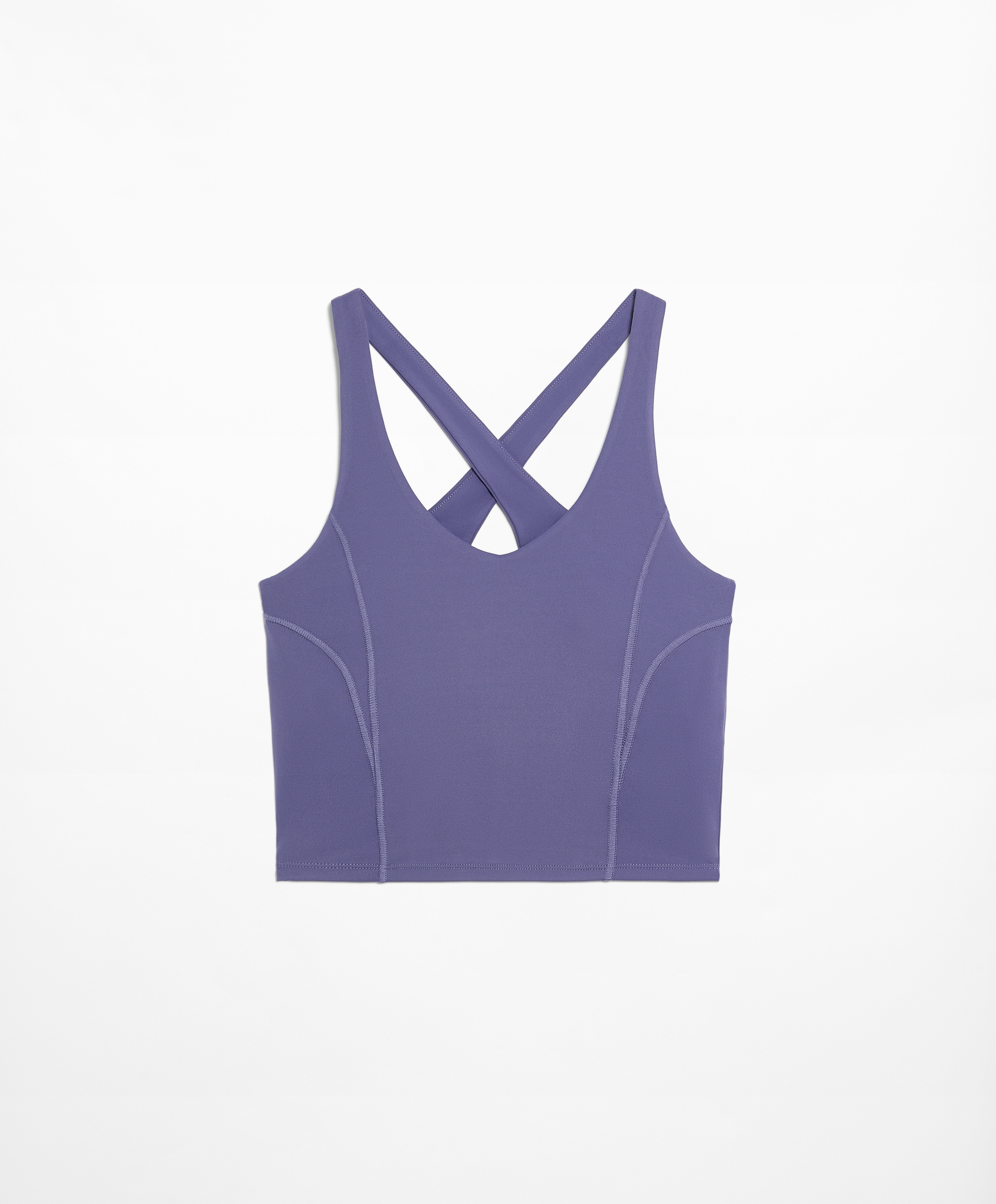 Comfortlux tank top with overlocking detail
