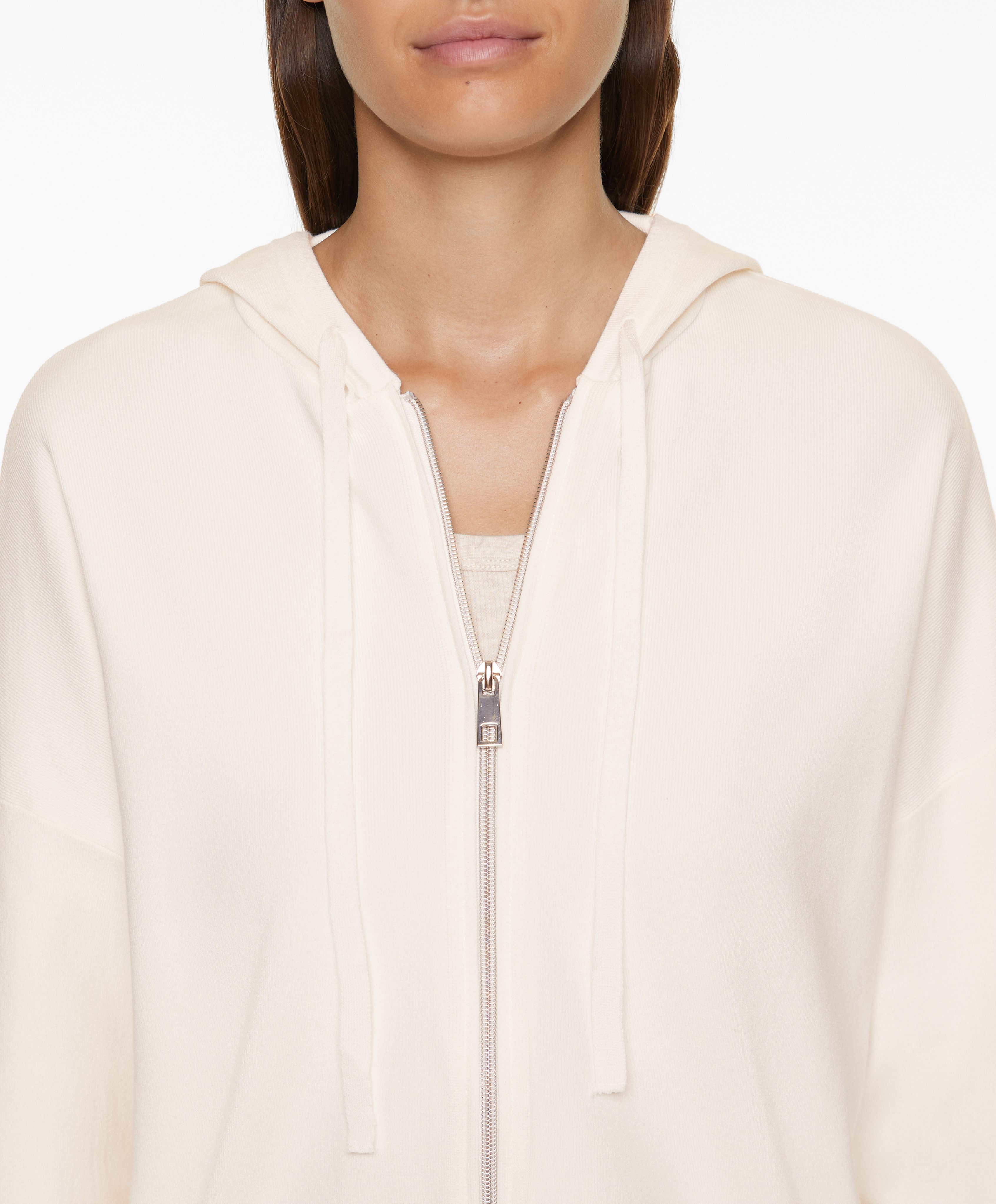 Hooded knit sweatshirt