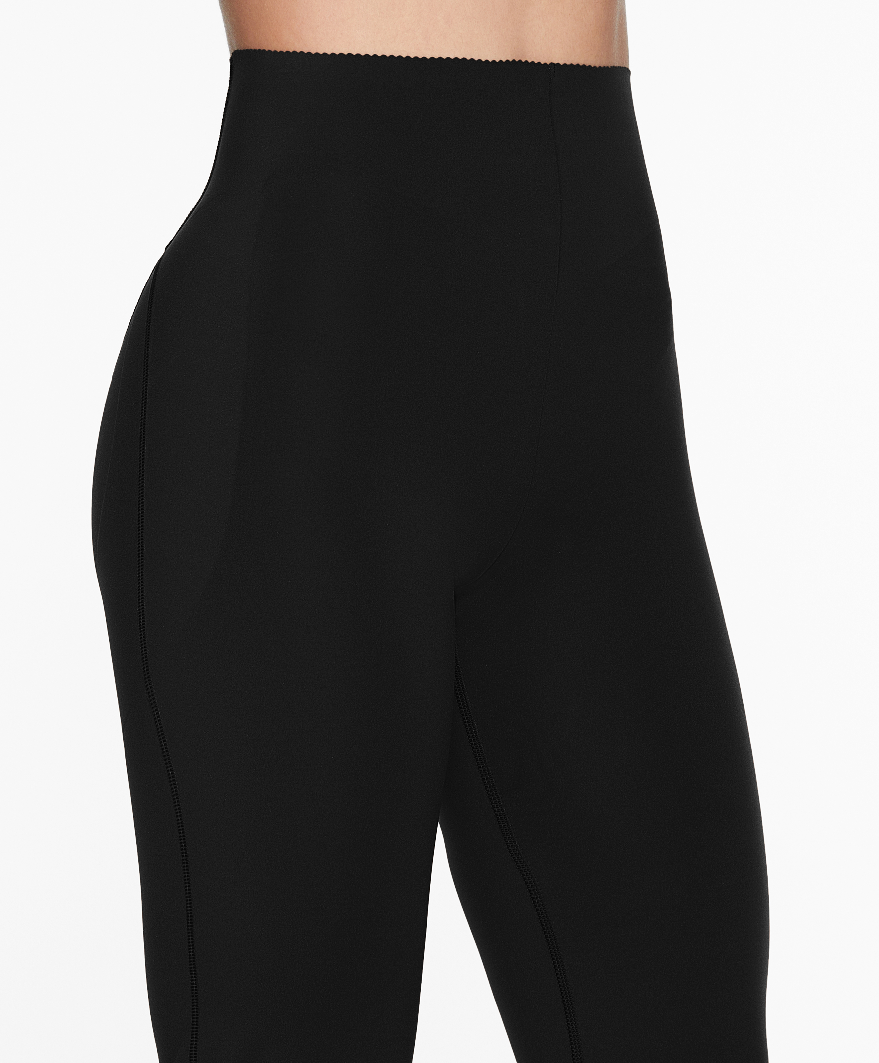 Raise up compressive flare trousers