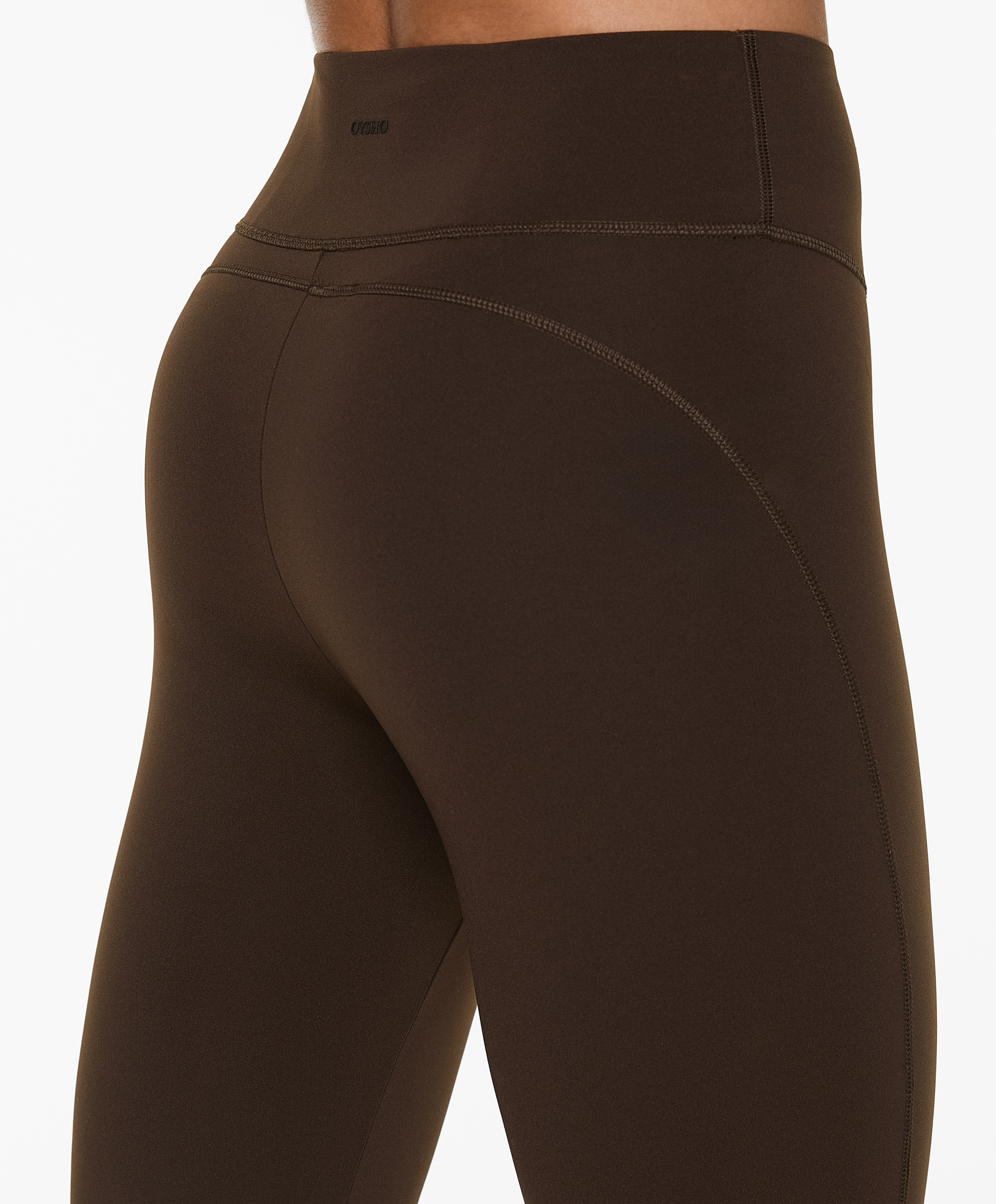 Compressive running high-rise 65cm ankle-length leggings