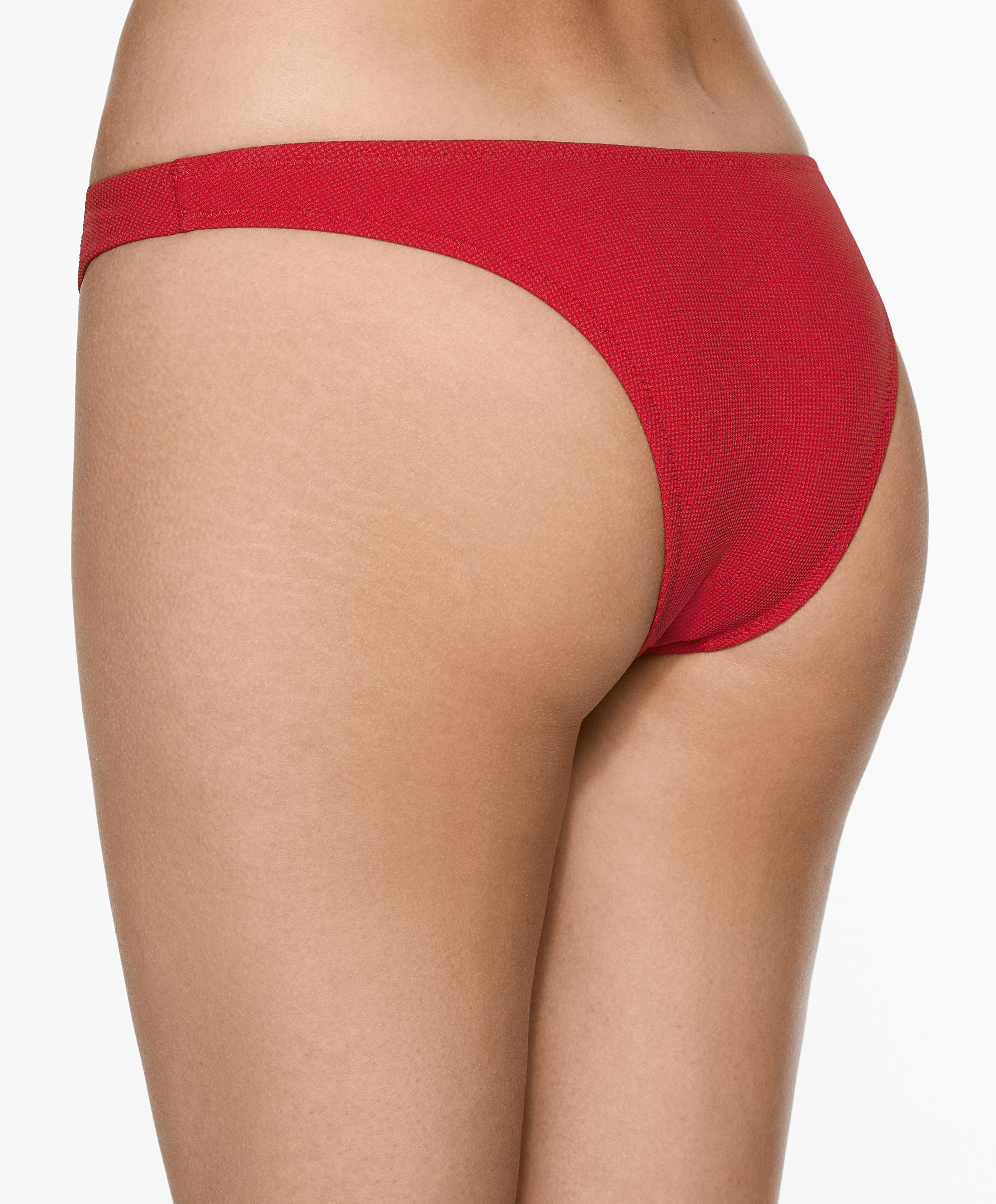Piqué medium-coverage U-cut bikini briefs