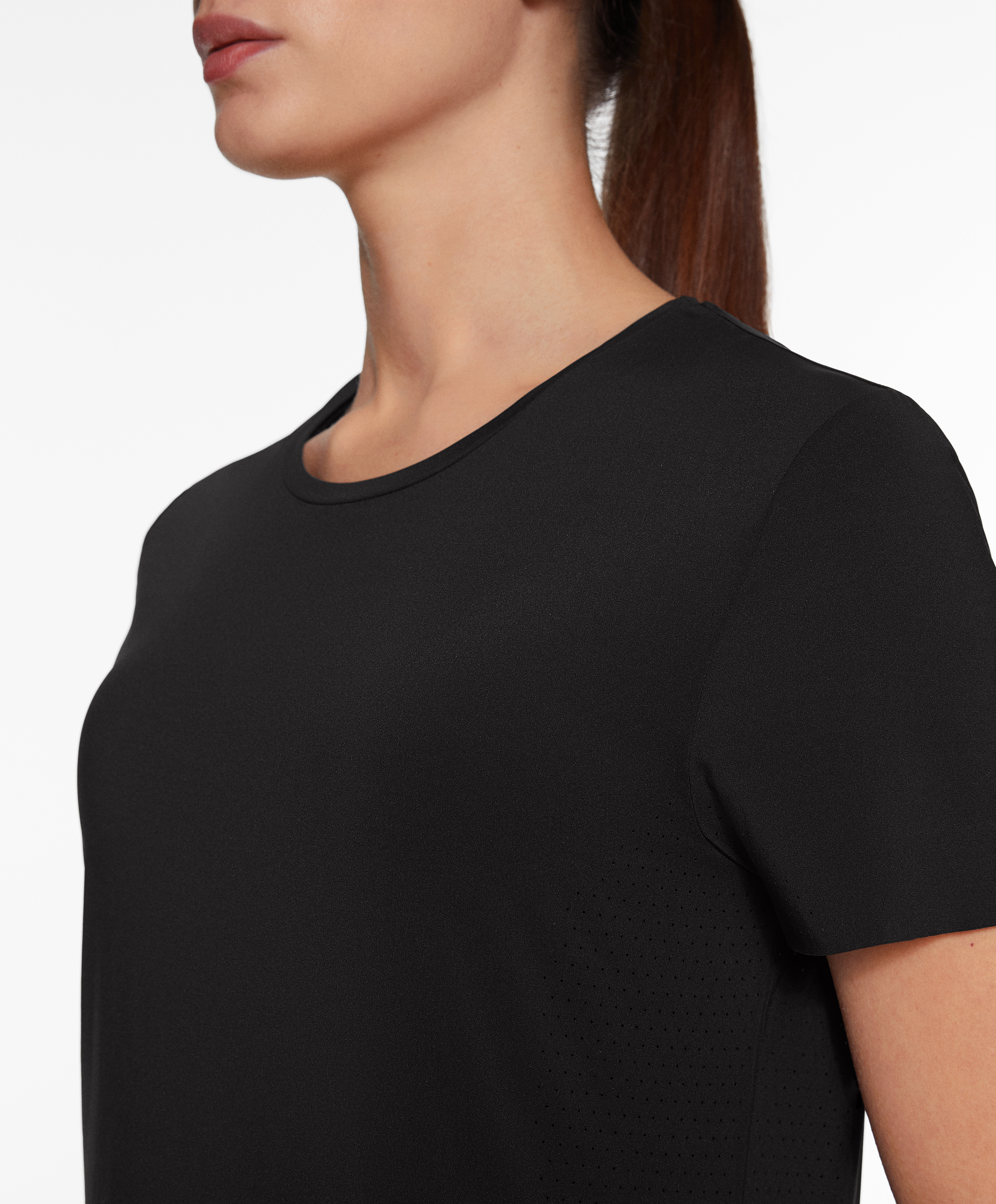 Fitted short-sleeved technical T-shirt