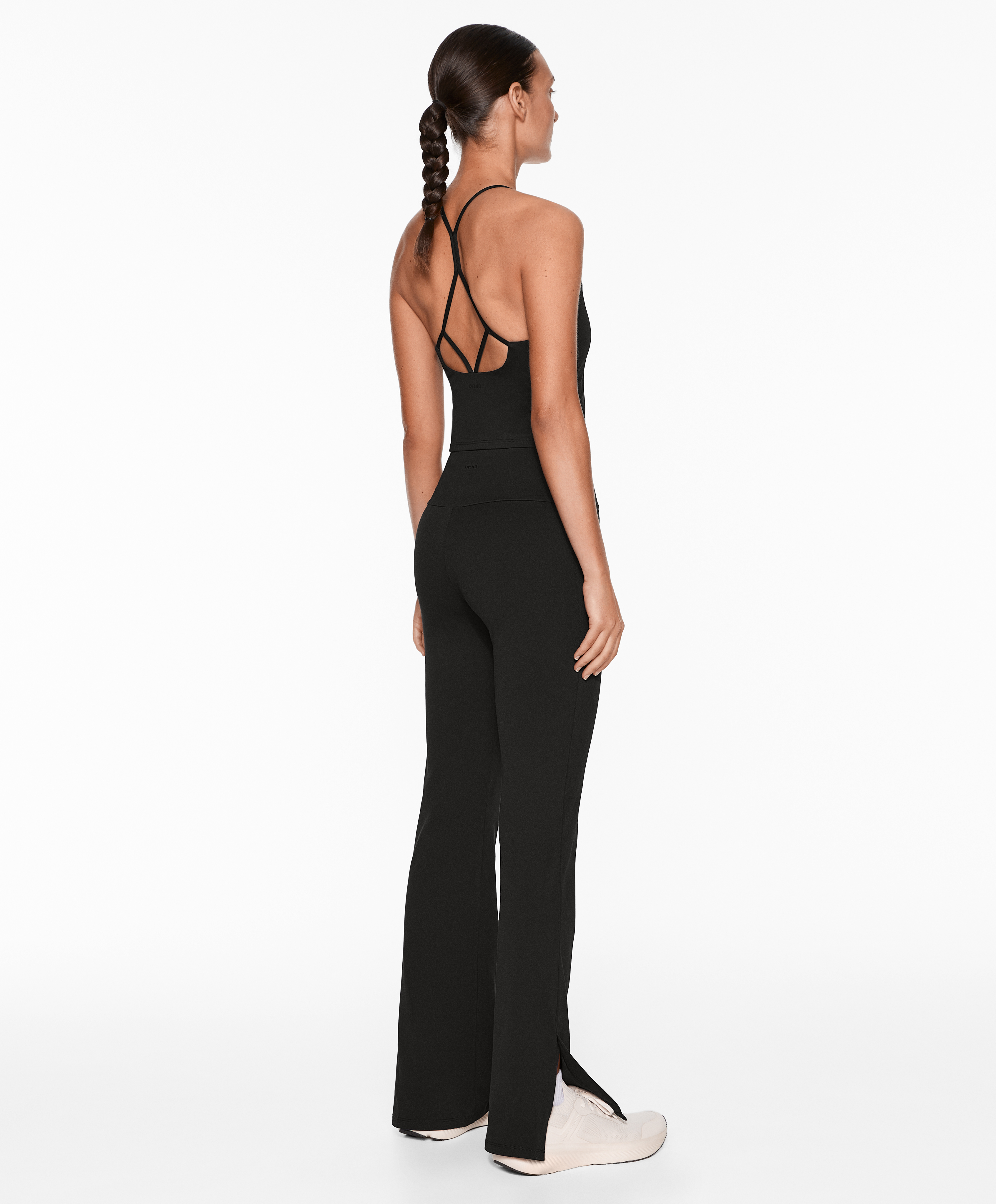 Comfortlux slit flare trousers