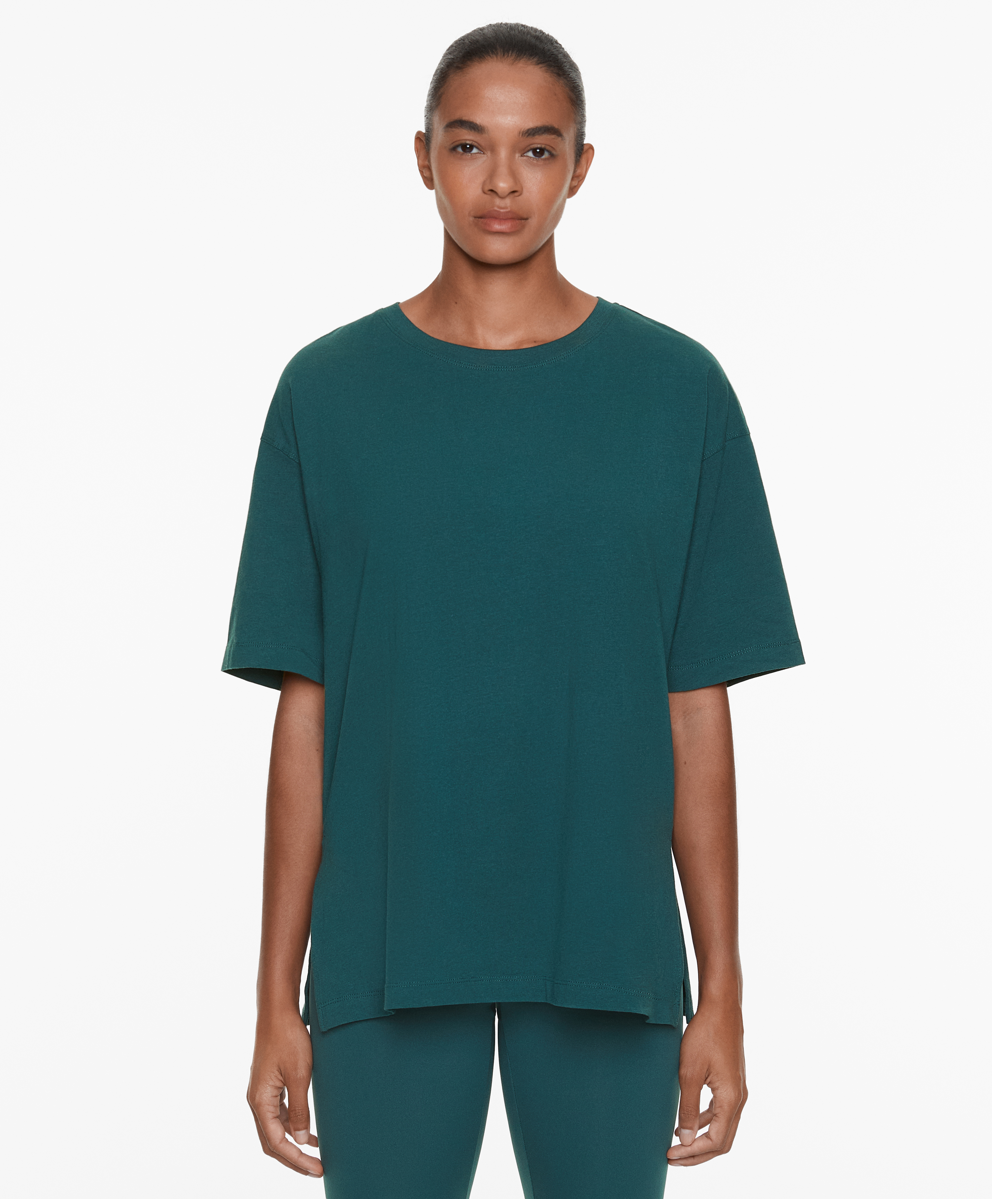 Short sleeve cotton blend T-shirt