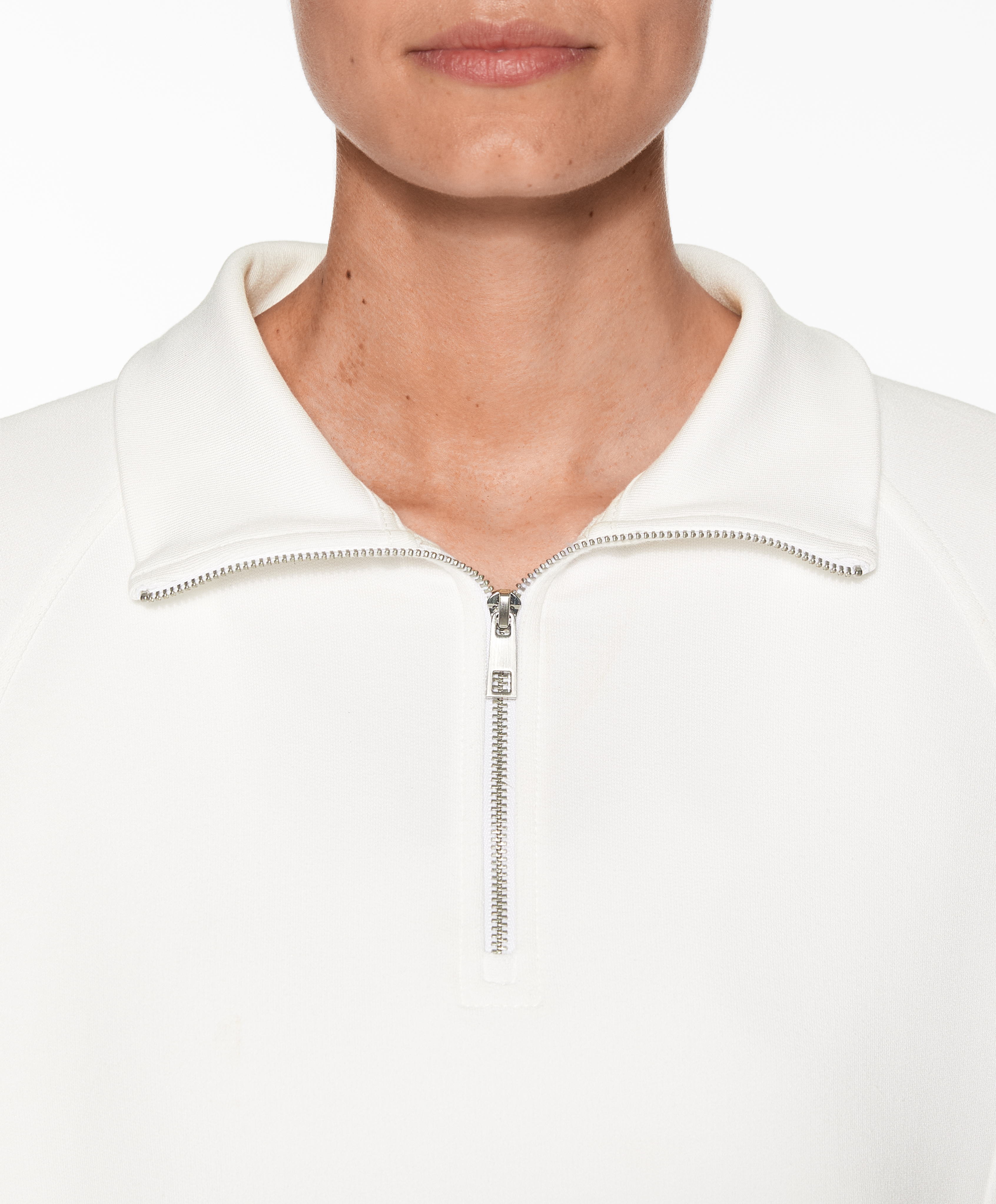 Half-zip sweatshirt with cotton and modal